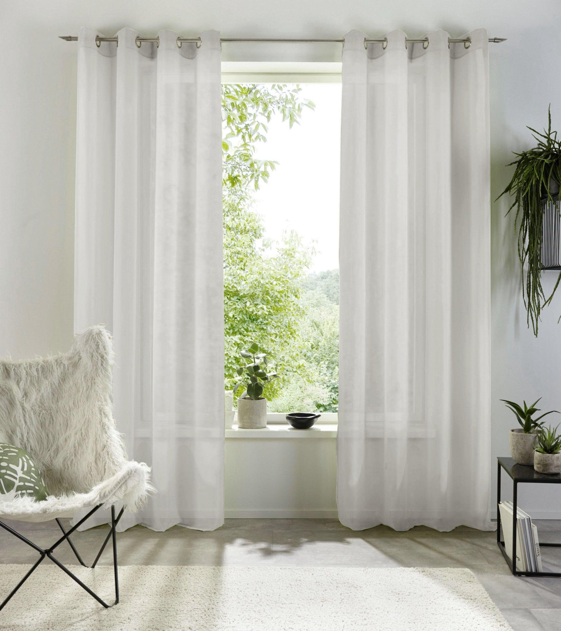 Gardine OTTO HOME 'XANA' Silber 145x245cm
