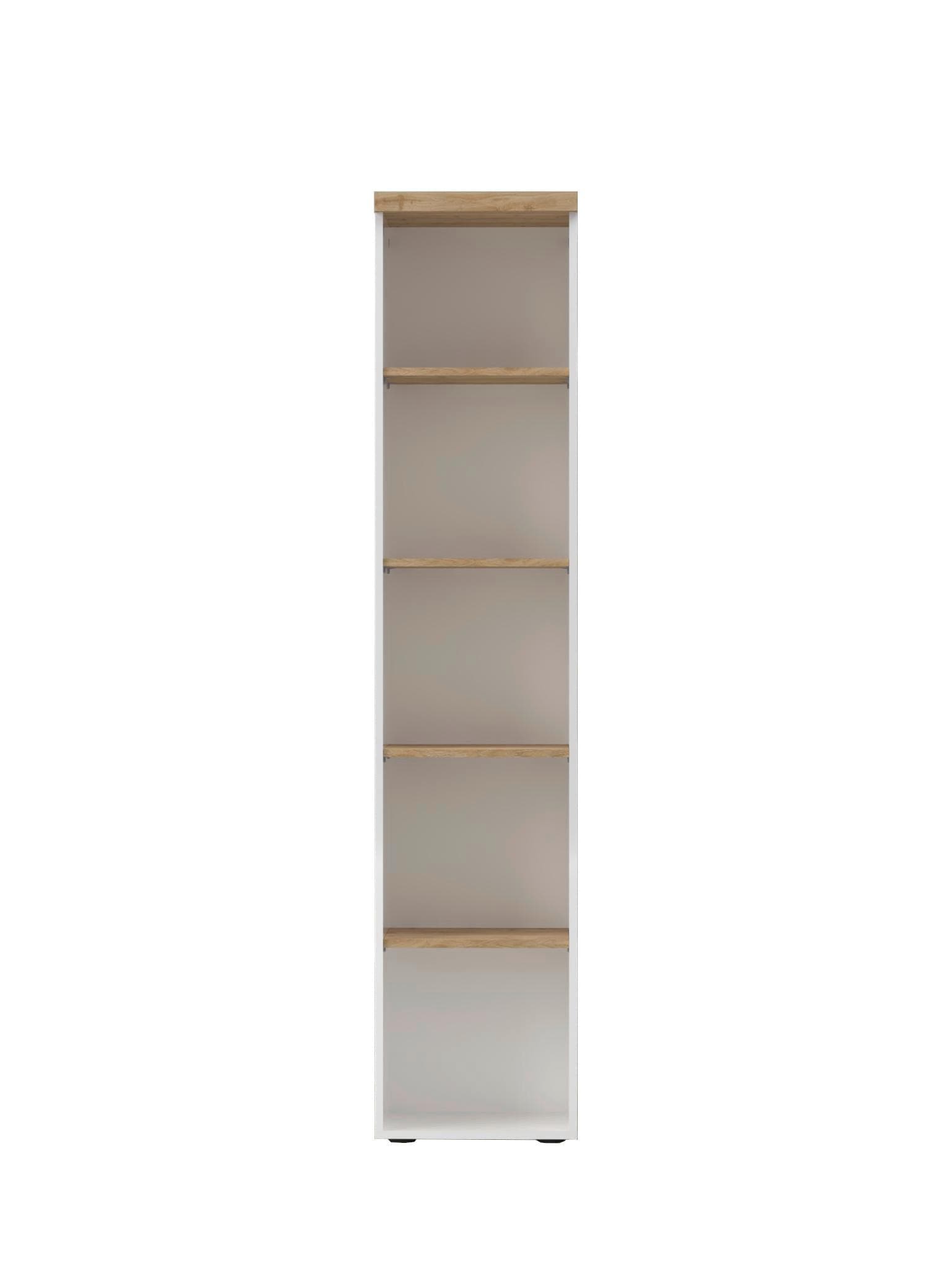 Regal Easy Office Eichefarben/Weiß Hochglanz