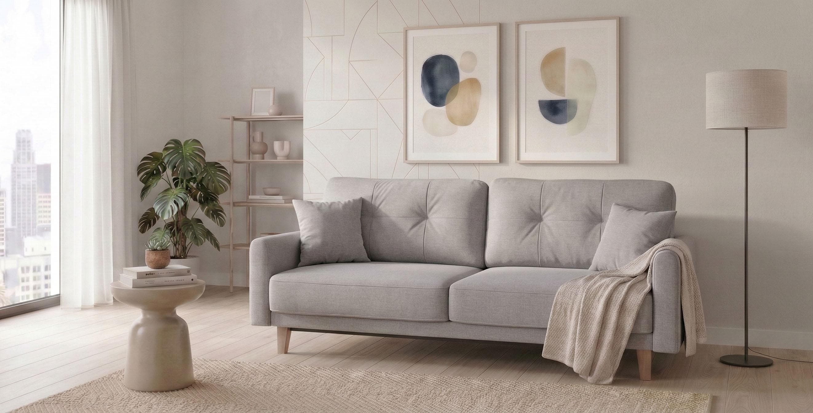 HOME AFFAIRE TRIPLO Schlafsofa 3-Sitzer Grau Microfaser