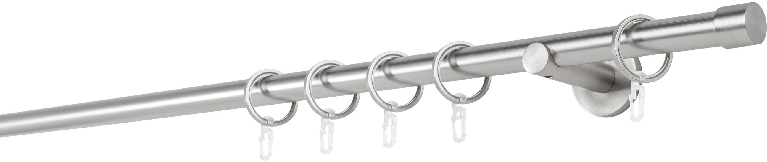 MYDECO Gardinenstange 20mm Cap Wandträger 6,5 cm Silber