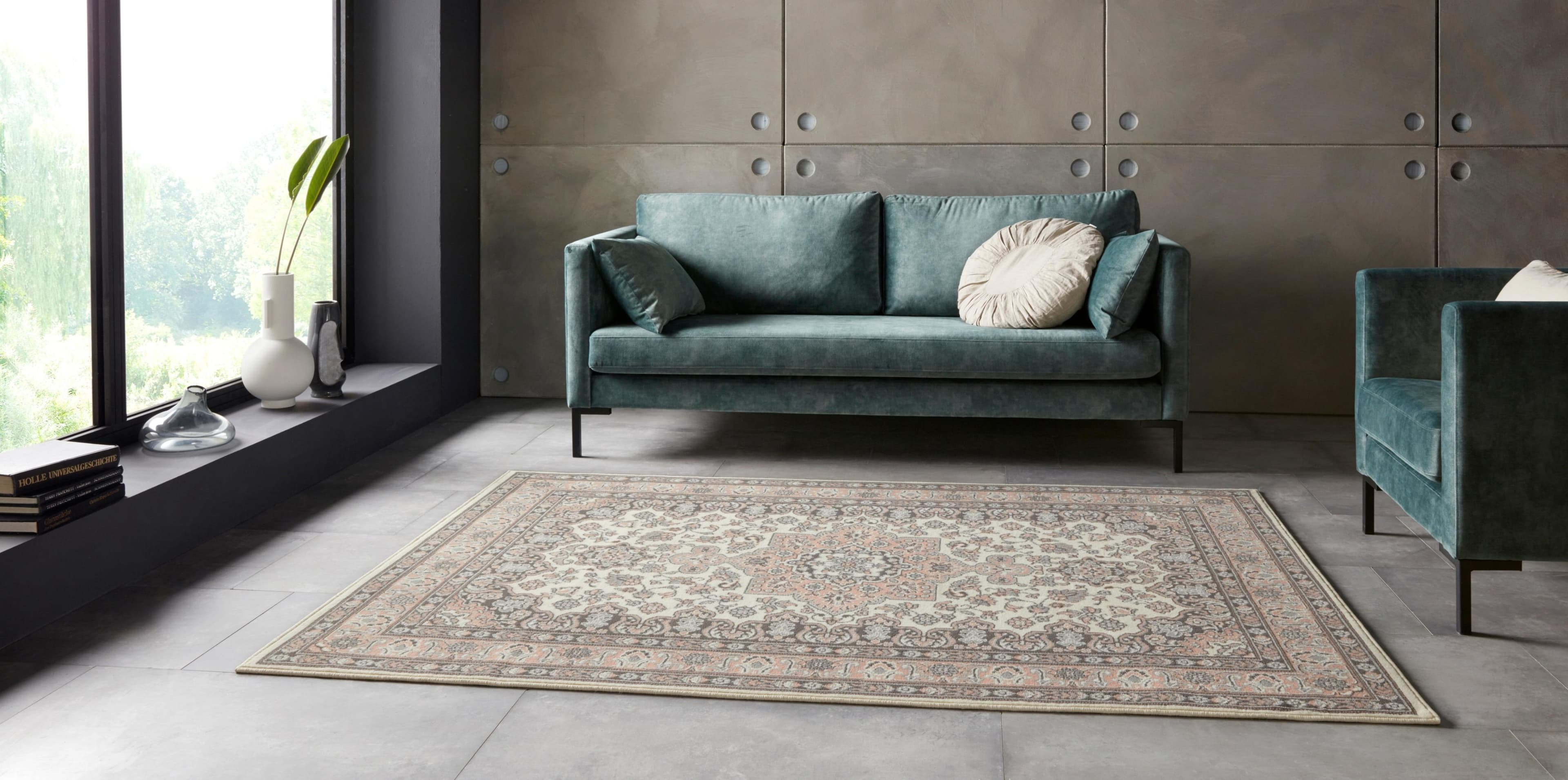 Hanse Home Parun Täbriz Teppich Creme/Rosa Orientalisch