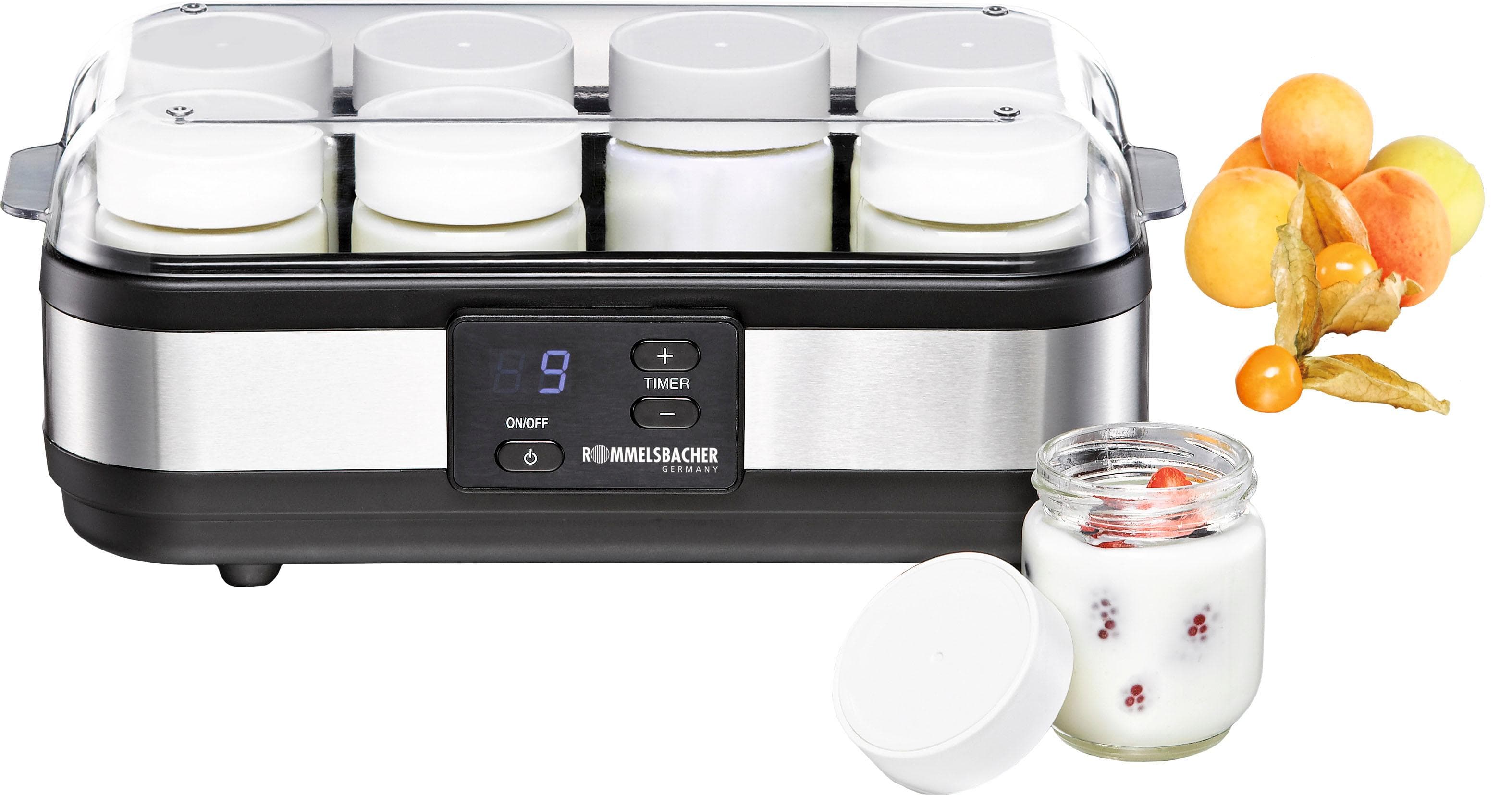 Rommelsbacher Joghurt-Maker JG 40 Joghurtbereiter Edelstahl/Schwarz