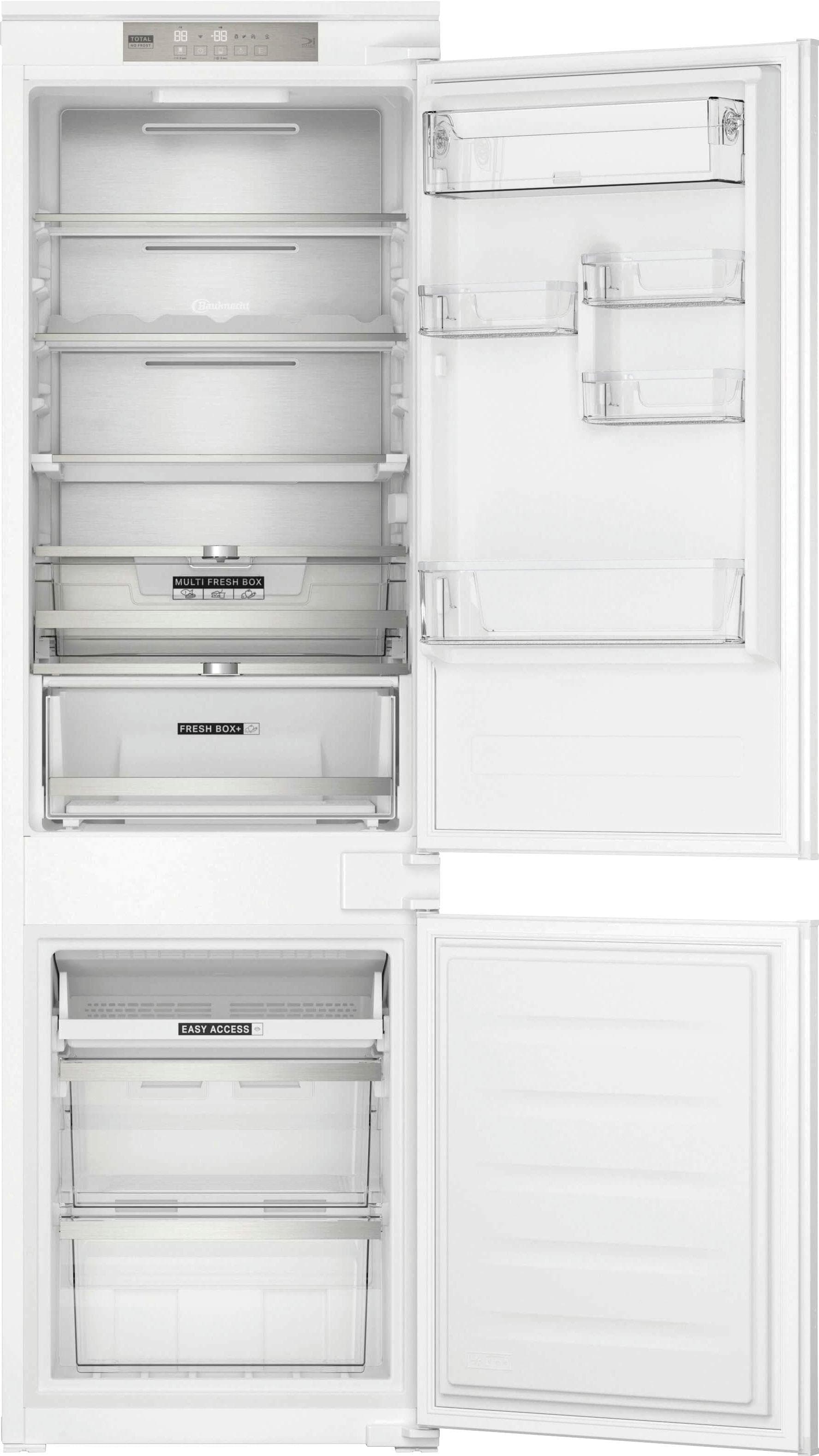 BAUKNECHT Einbaukühlgefrierkombination KGITN 18F4 M Silber Rechtsanschlag
