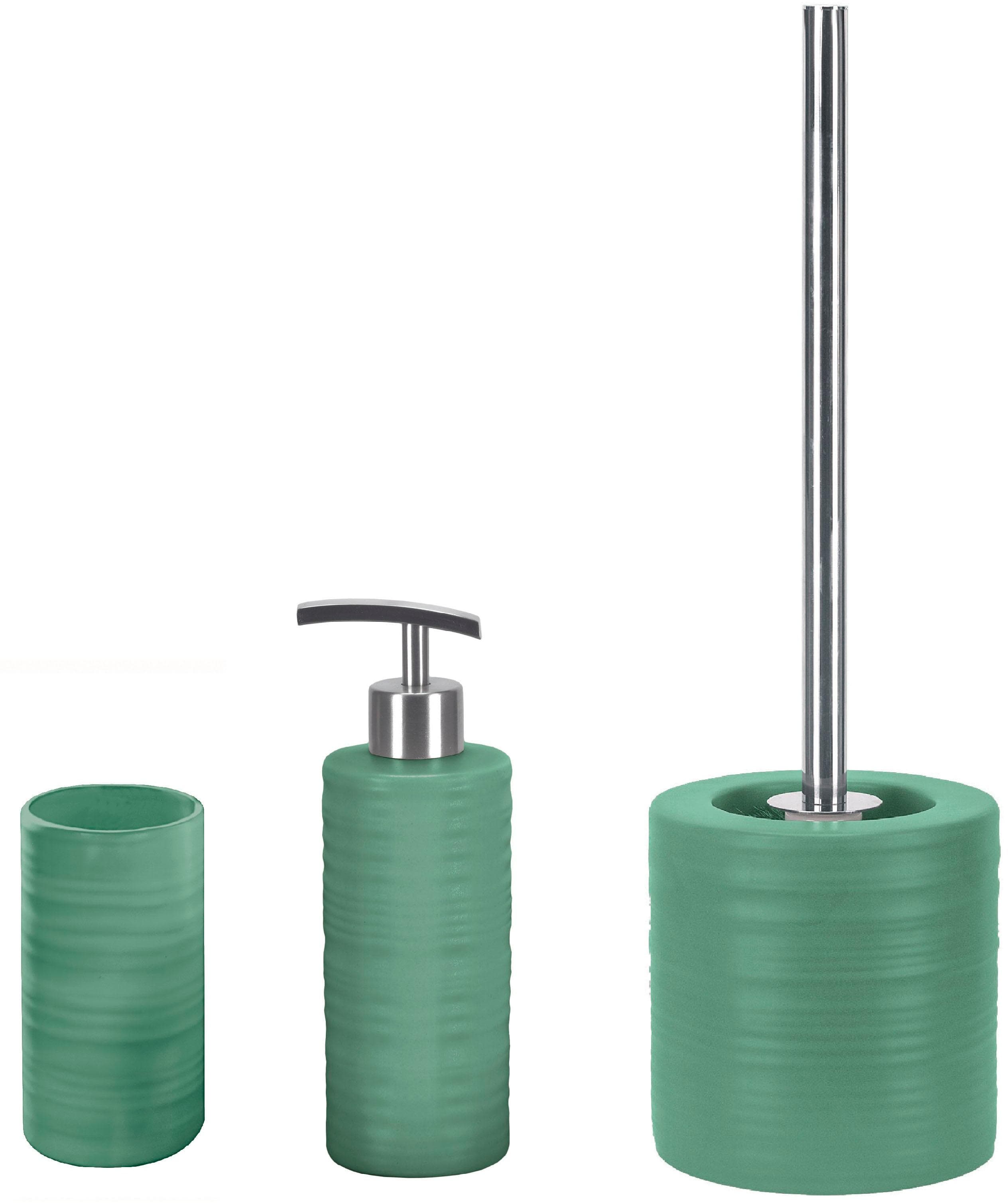 Badaccessoire-Set KLEINE WOLKE "Sahara" Grün Stein