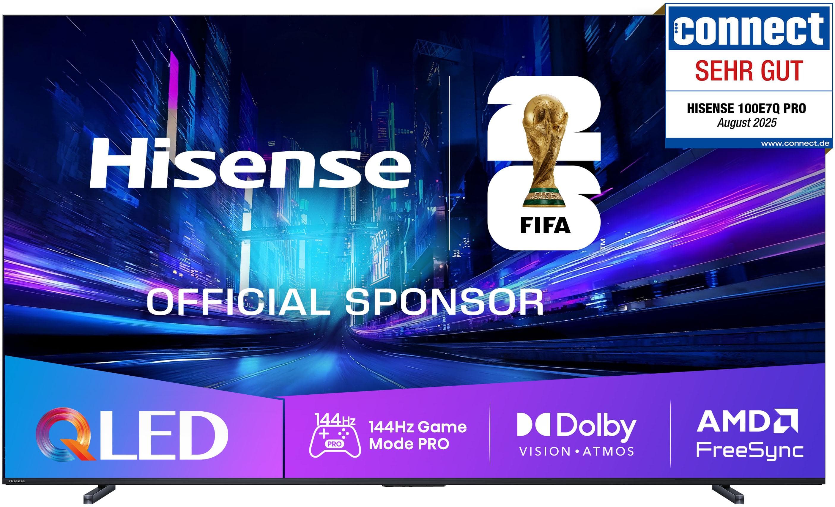 Hisense QLED-Fernseher 100E7Q PRO 100 Zoll 4K