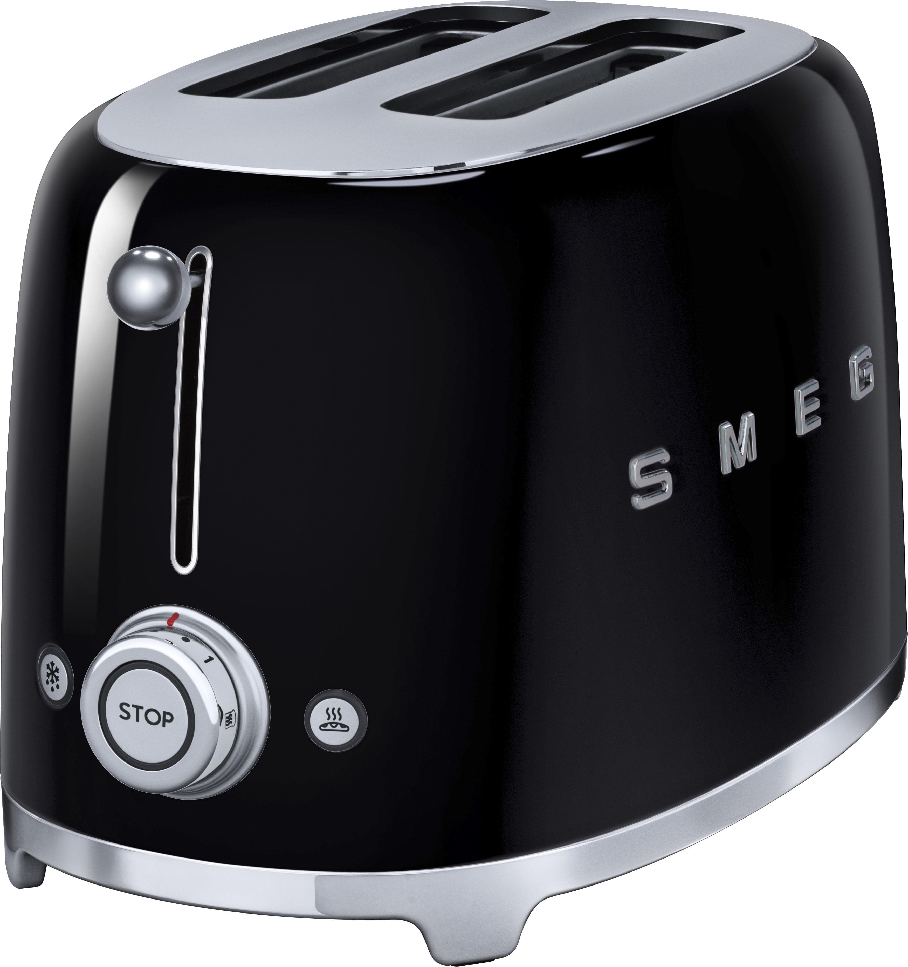 Smeg Toaster 50`s Style Schwarz 6 Bräunungsgrade