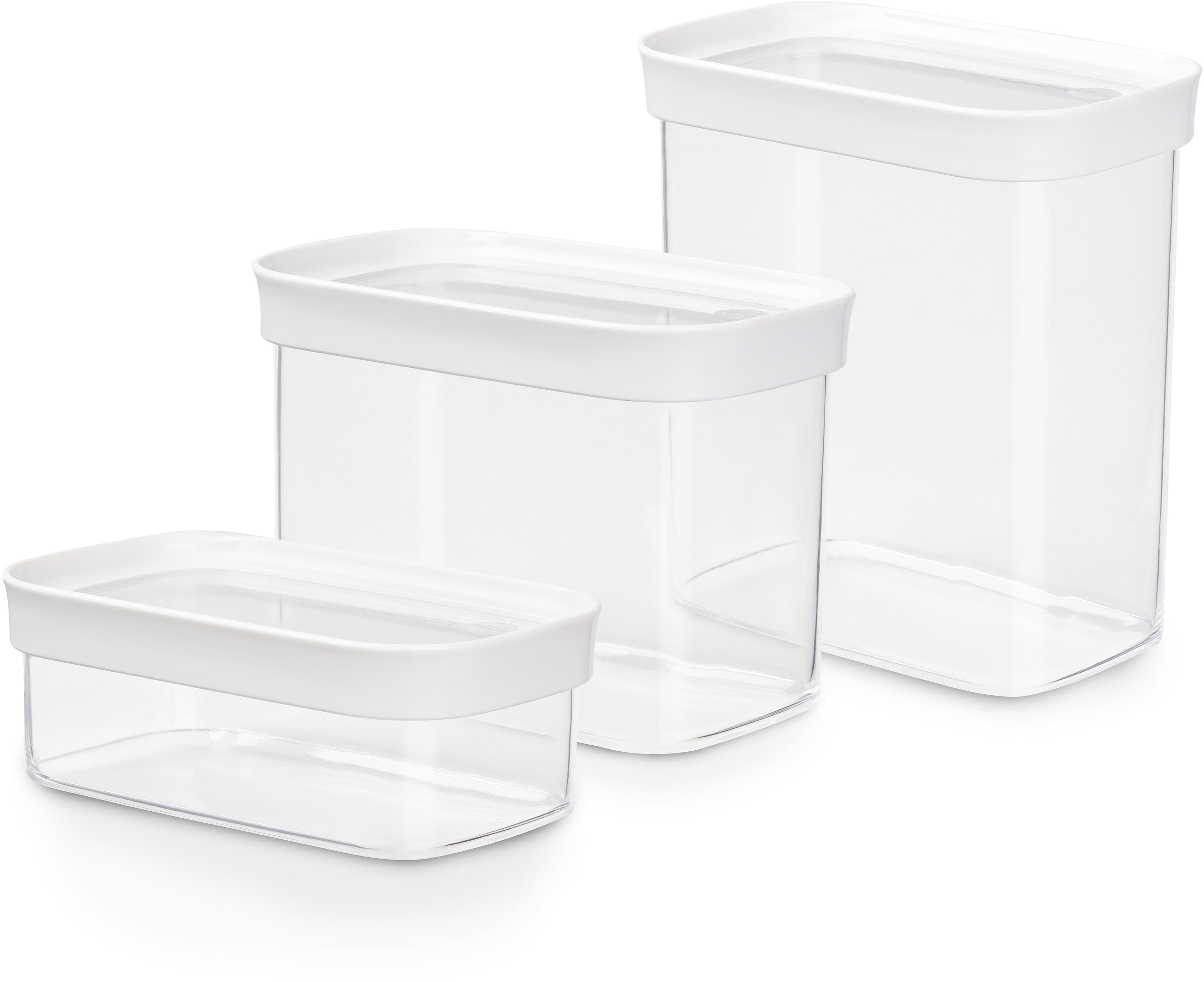 EMSA Optima Vorratsdose Set transparent stapelbar