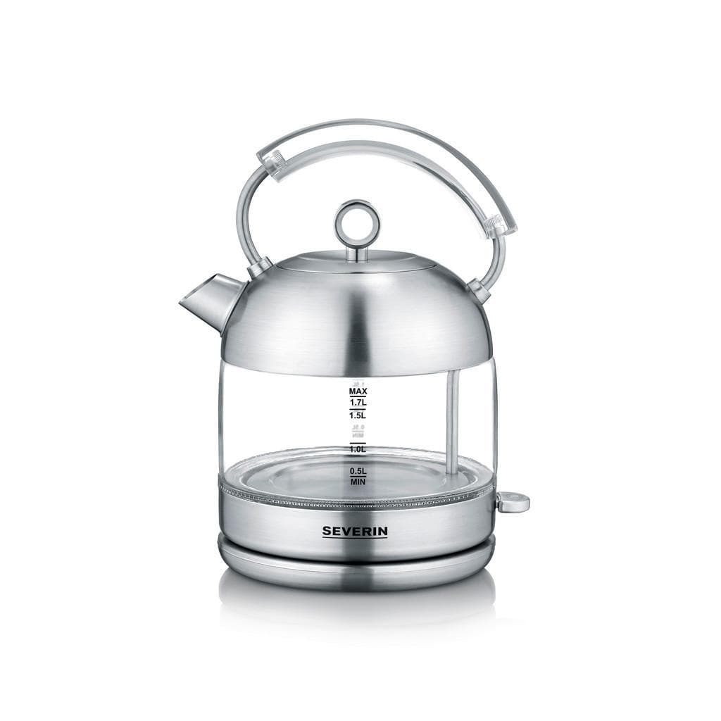 Severin Wasserkocher Silber 1,7 L mit Beleuchtung