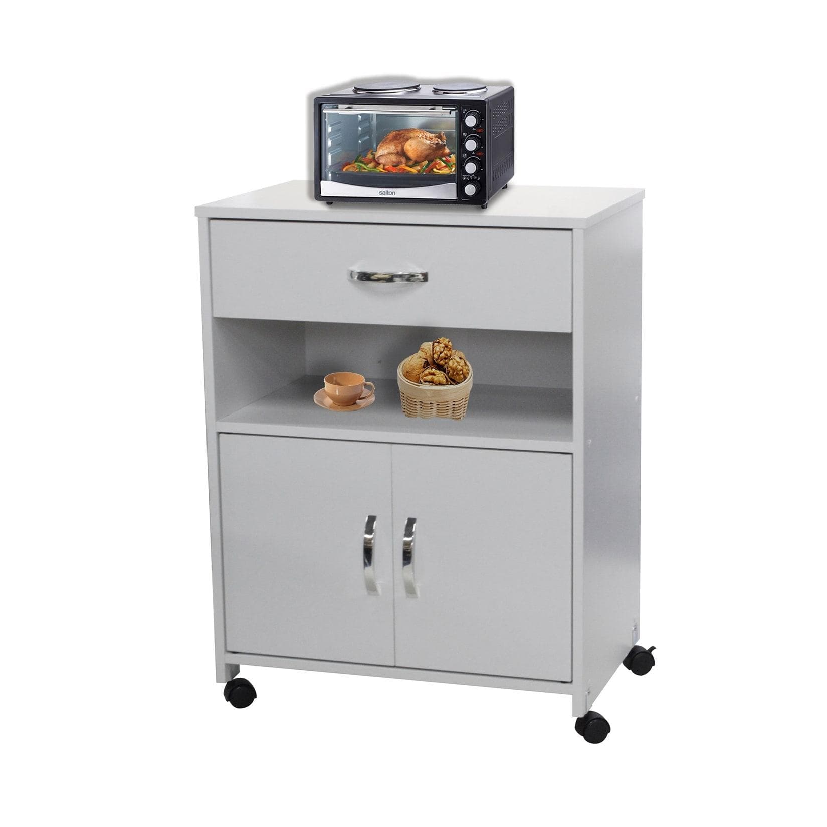 HTI-Living Hochschrank Küchenschrank Weiß Blanca
