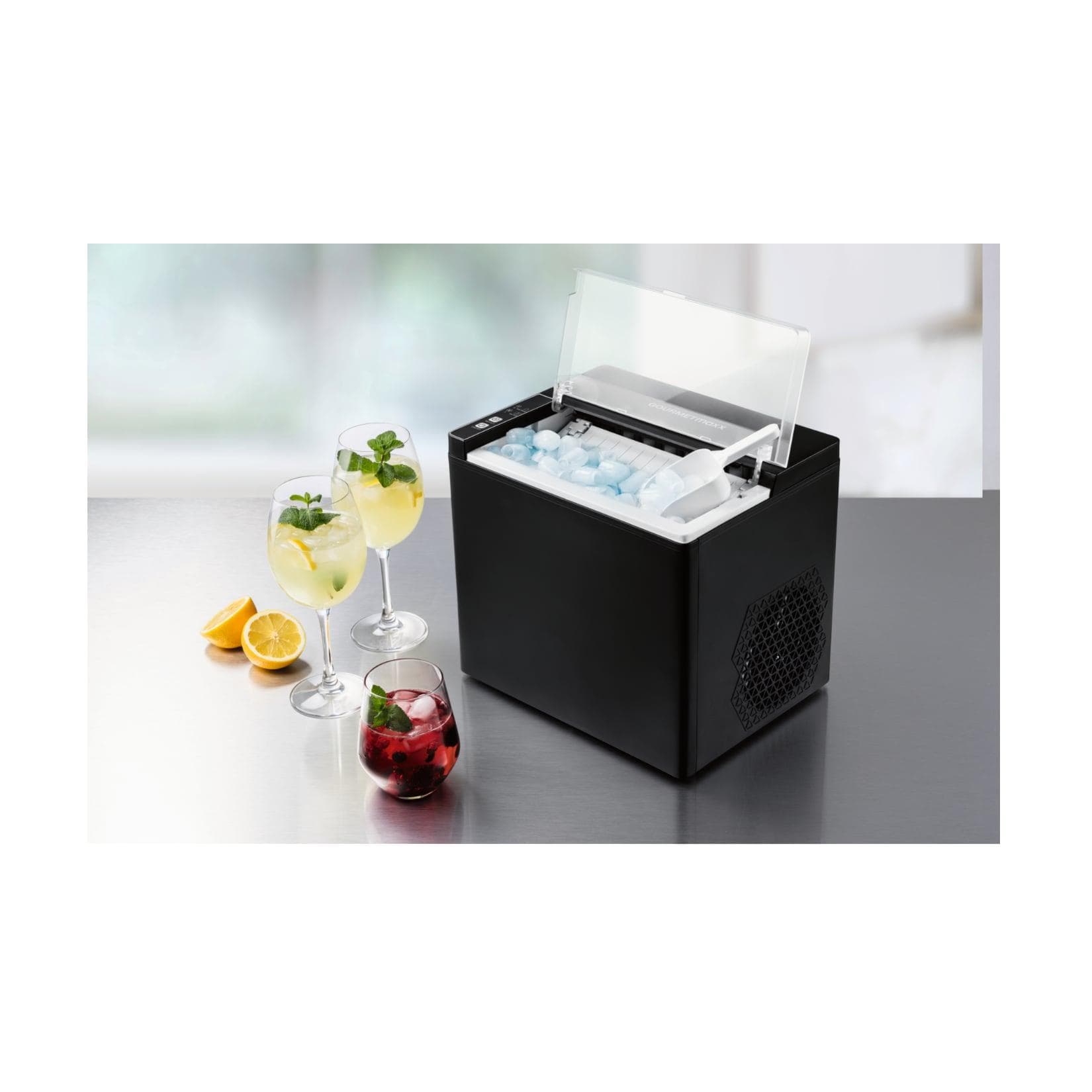 Gourmetmaxx Eiswürfelmaschine Schwarz 115 Watt