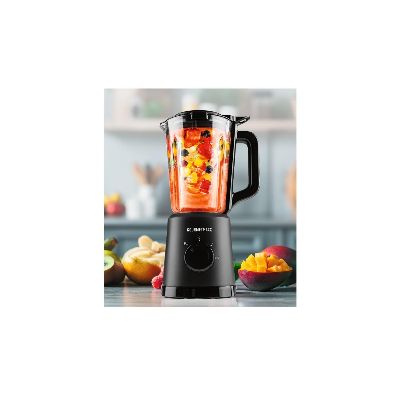 GOURMETmaxx Standmixer 500W Schwarz Glasbehälter