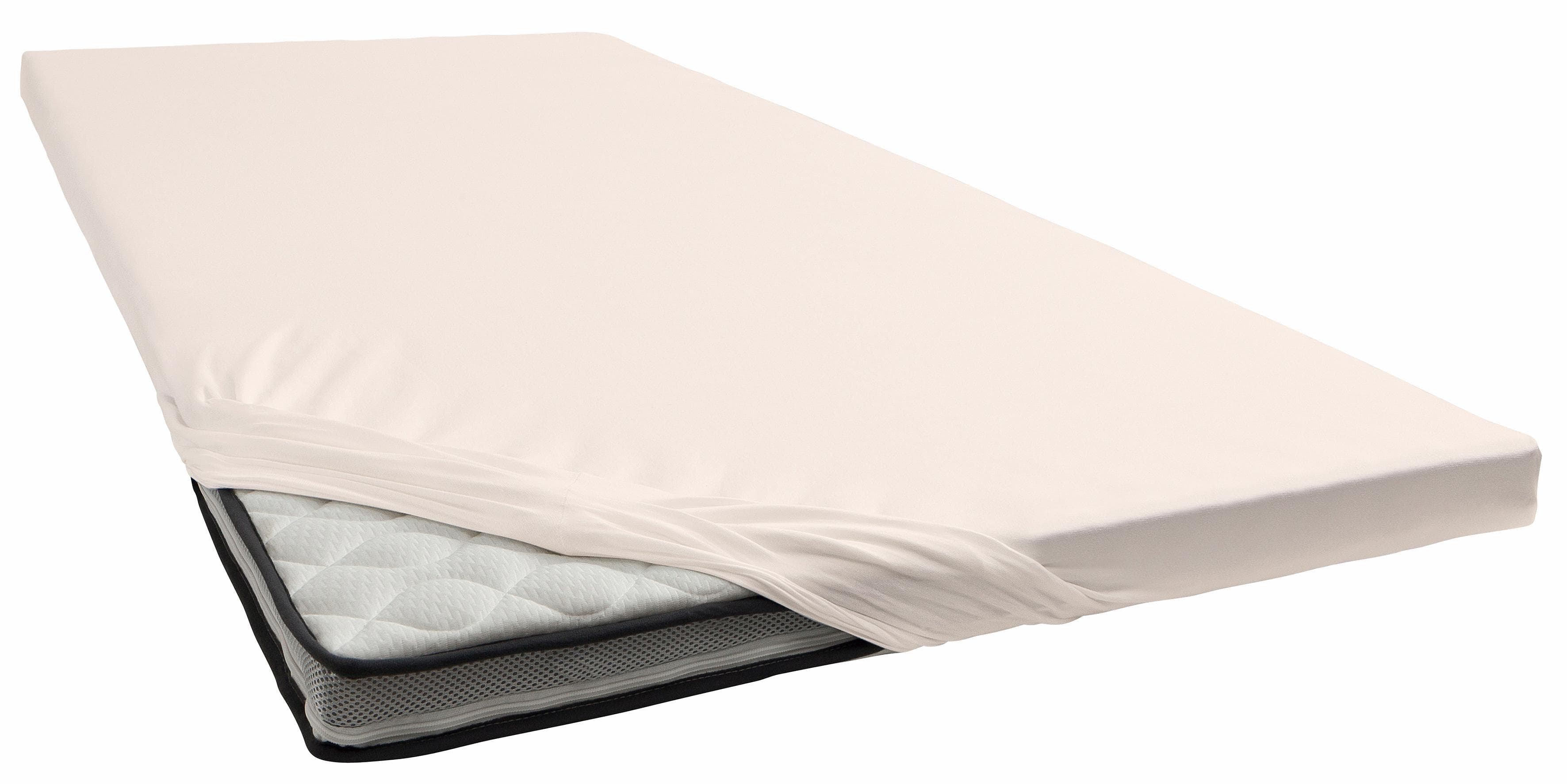 bellana Spannbettlaken Topper Deluxe Creme Jersey 95% Baumwolle