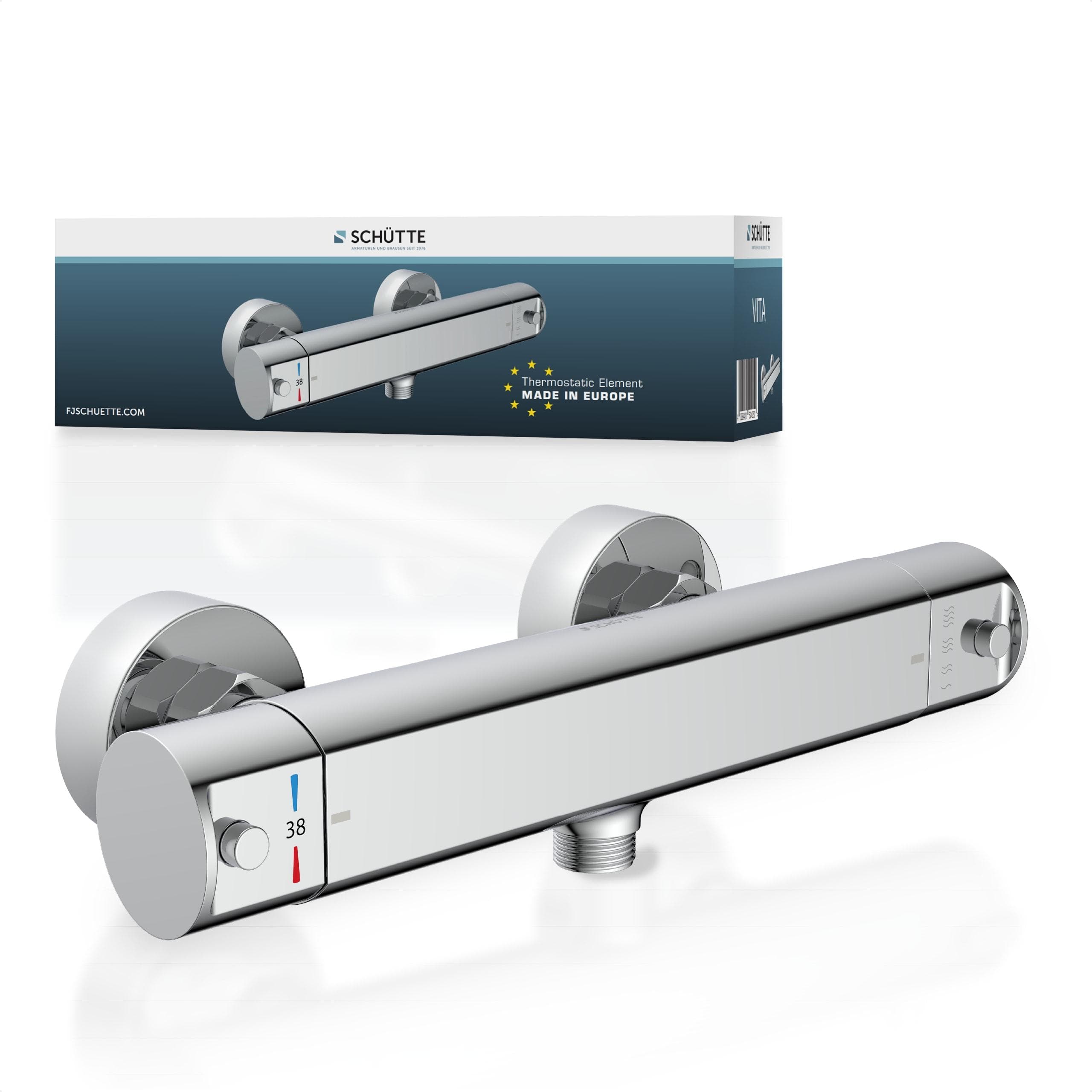 Brausethermostat Schütte VITA Chromfarben mit Eco-Stopp