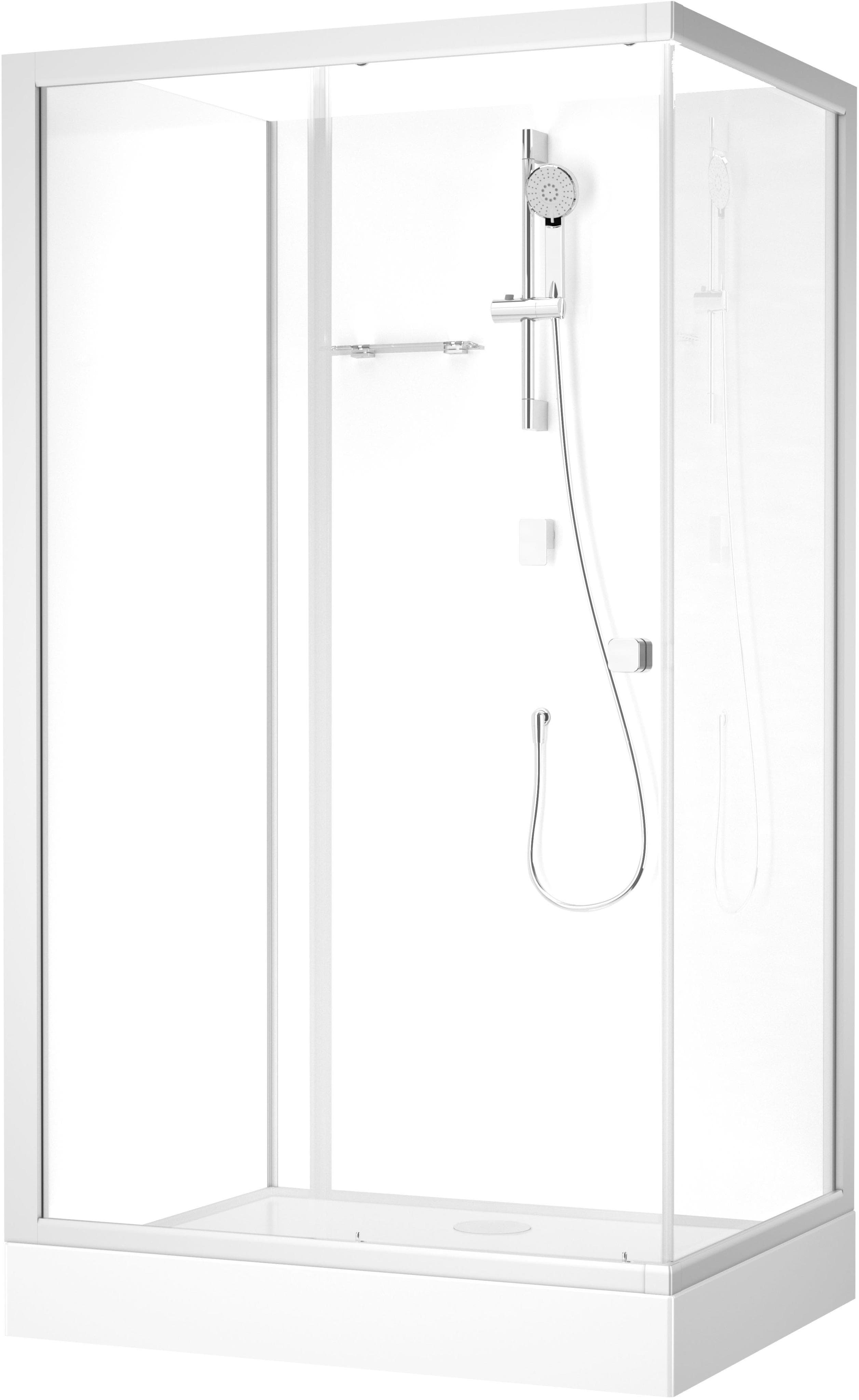 MARWELL Komplettdusche Fresh Shower Rectangle weiß mit Gleittüren