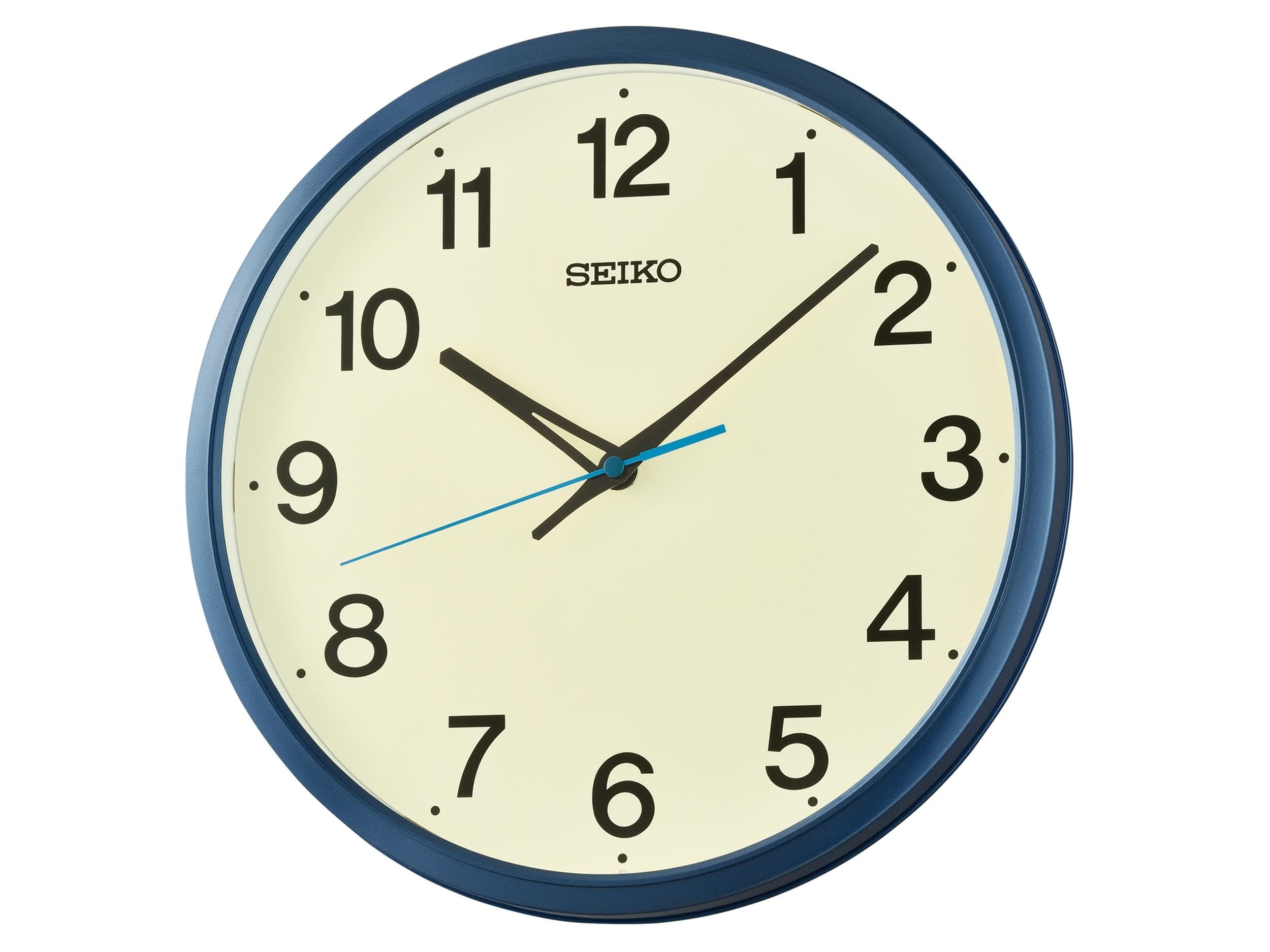 SEIKO Wanduhr blau, Quarz, Ø 30,5cm