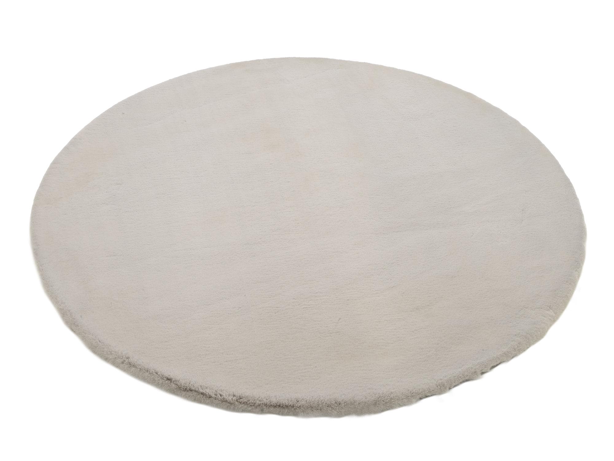 OCI Teppich ALISSA Grau Hochflor Kuschelig Weich 80cm Rund