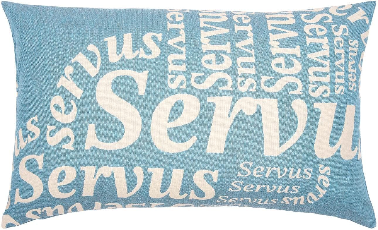 Dekokissen PAD 'SERVUS' - Blau, 60x35cm, Baumwolle
