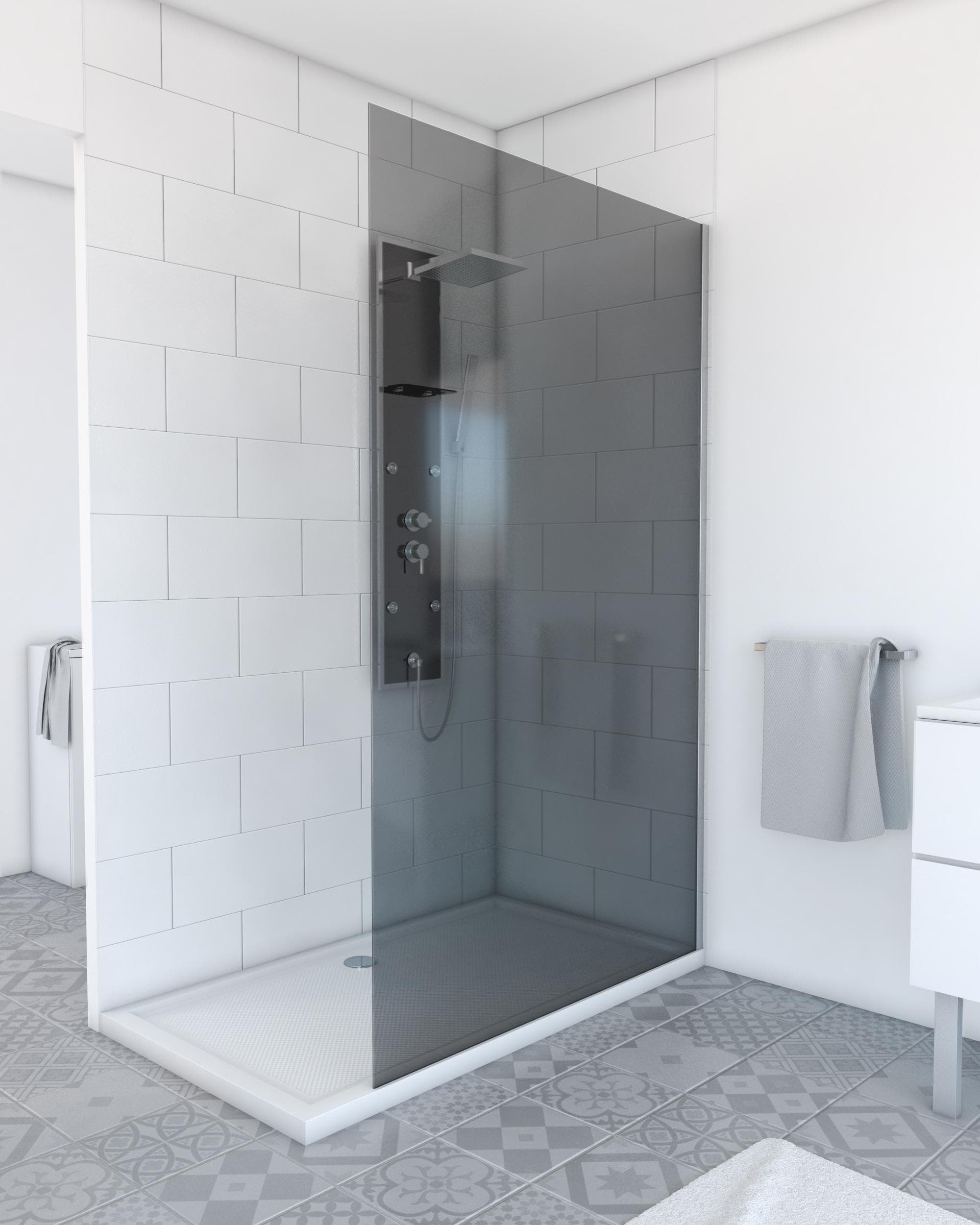 MARWELL Walk-in-Dusche Weiß Transparent 120x200 cm