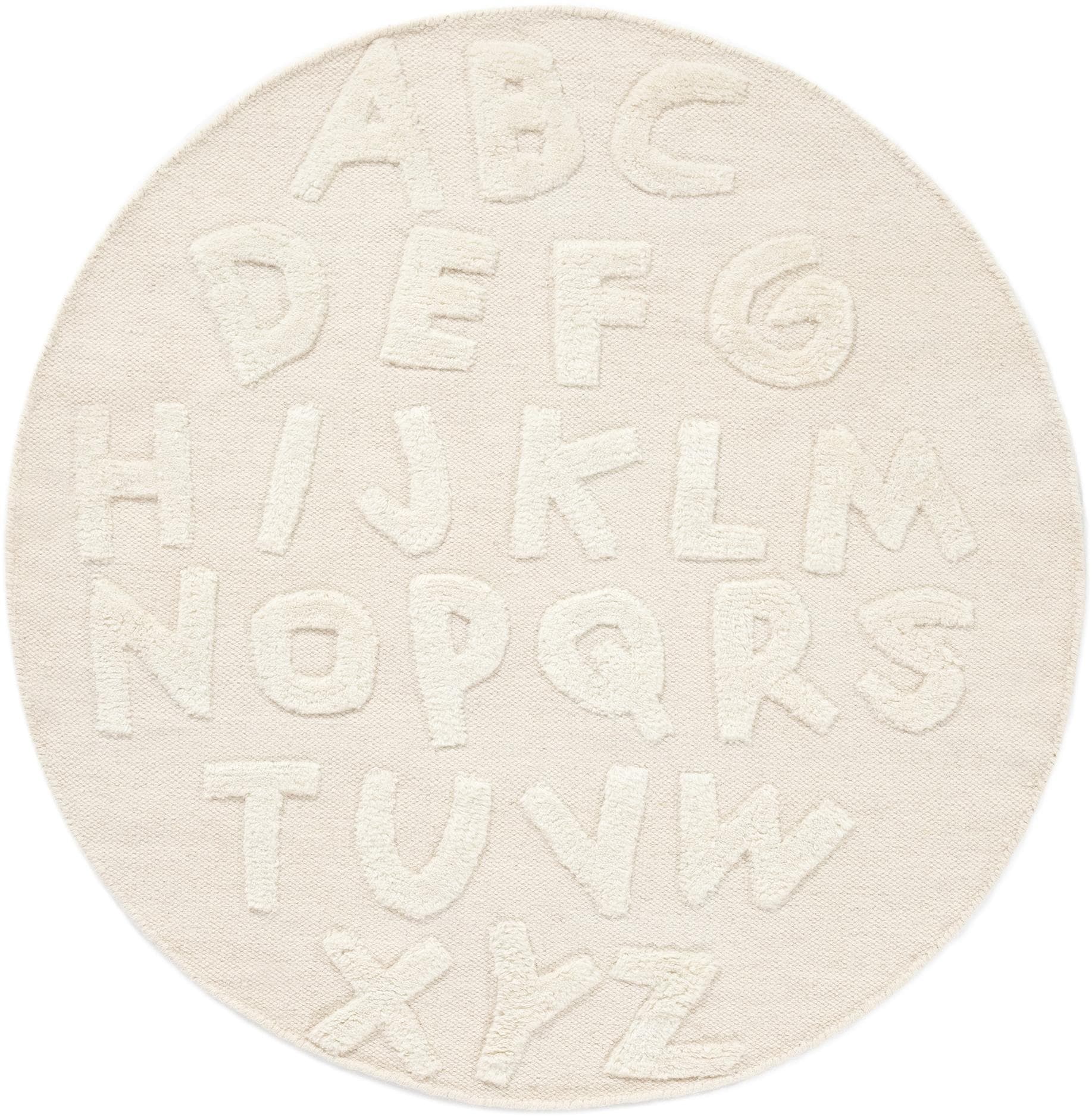 Kinderteppich CARPETFINE ABC Alphabet Creme 120cm