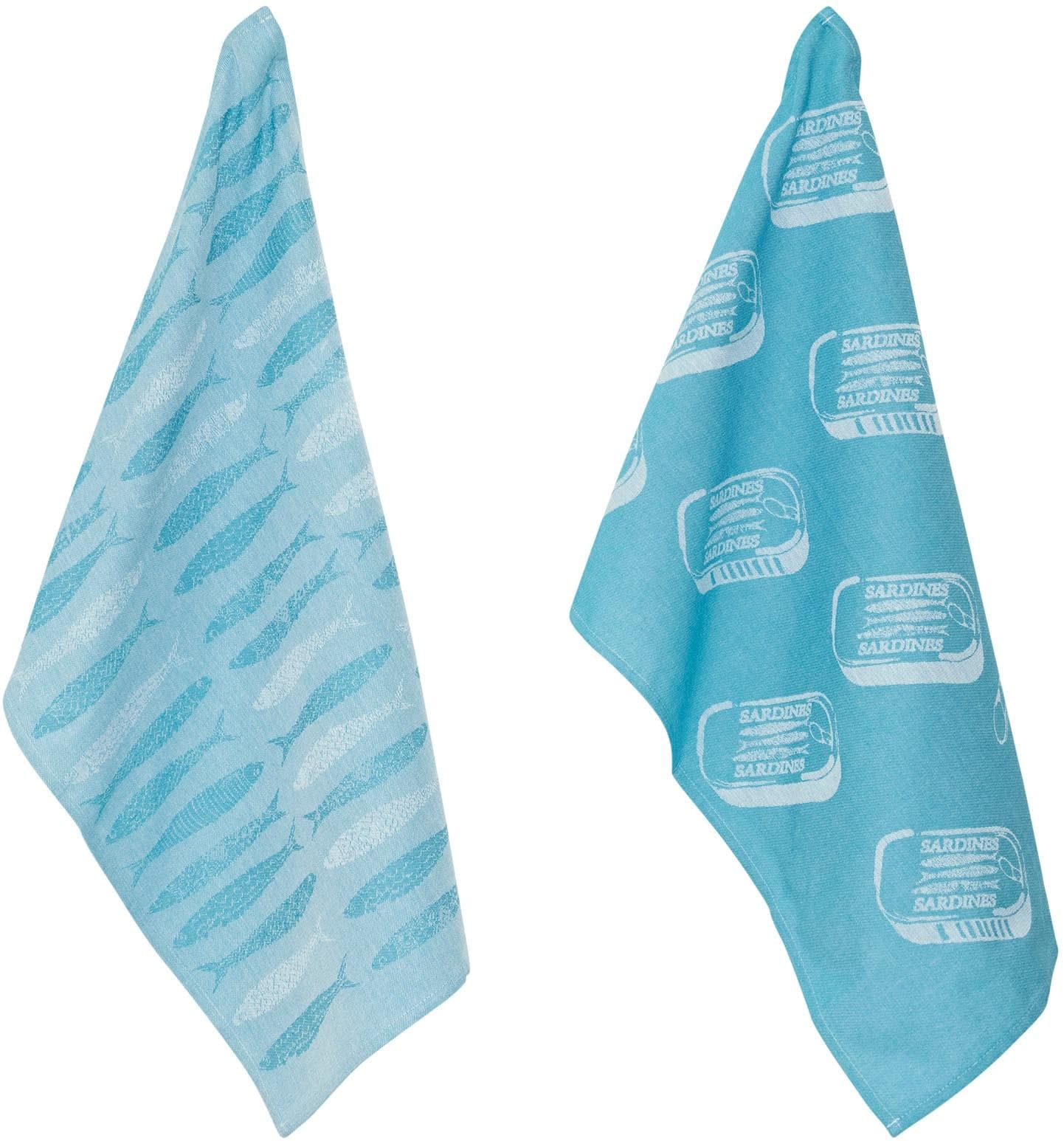 PAD Geschirrtuch SARDINE Aqua 100% Baumwolle 50x70 cm