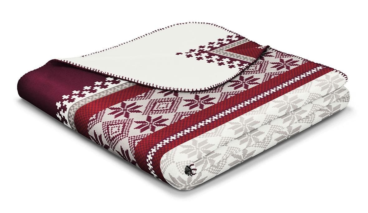BIEDERLACK Wohndecke Nordic Knit rot 130x170 cm