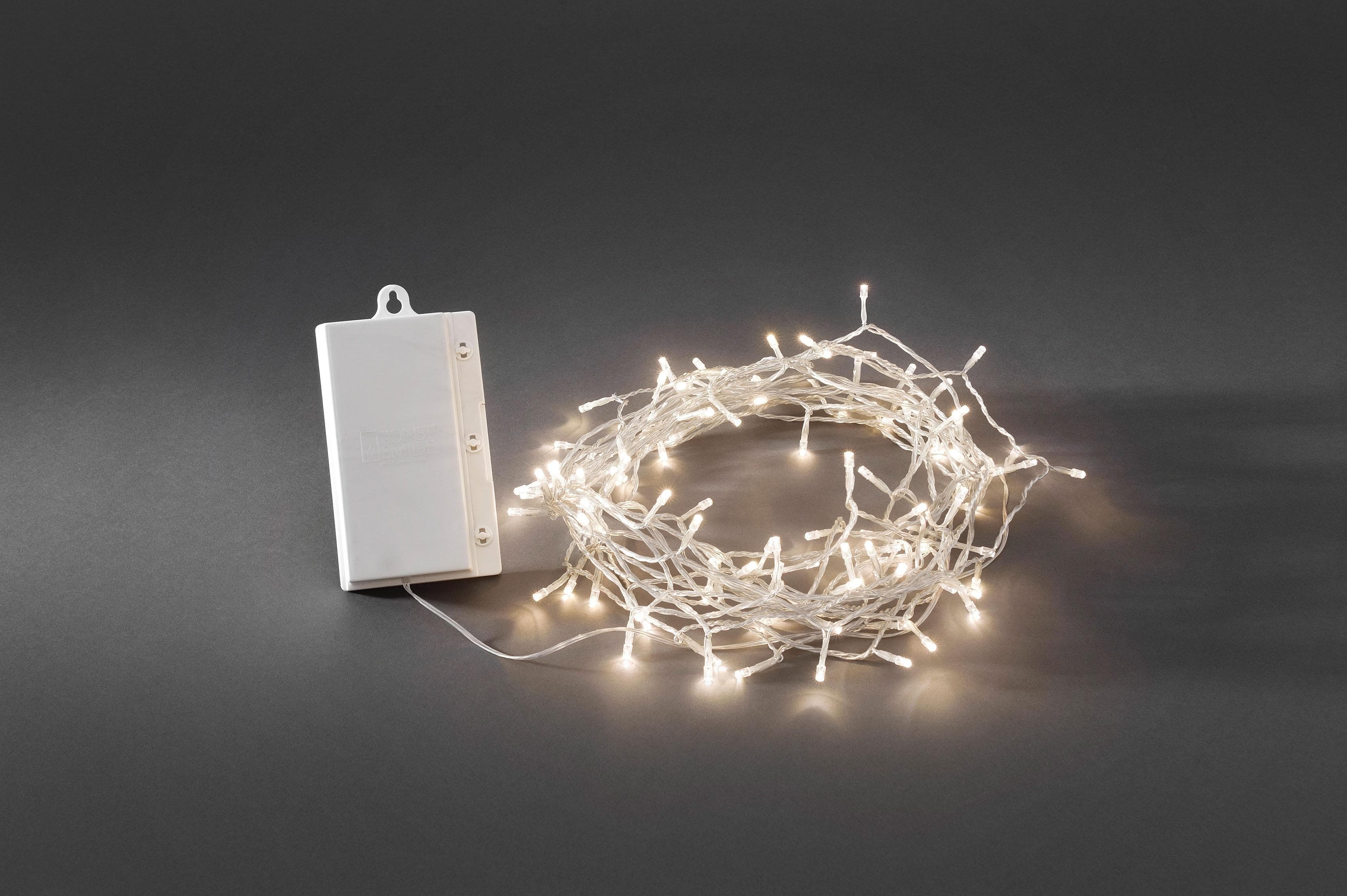 Konstsmide LED-Lichterkette 128 Flammen warmweiß