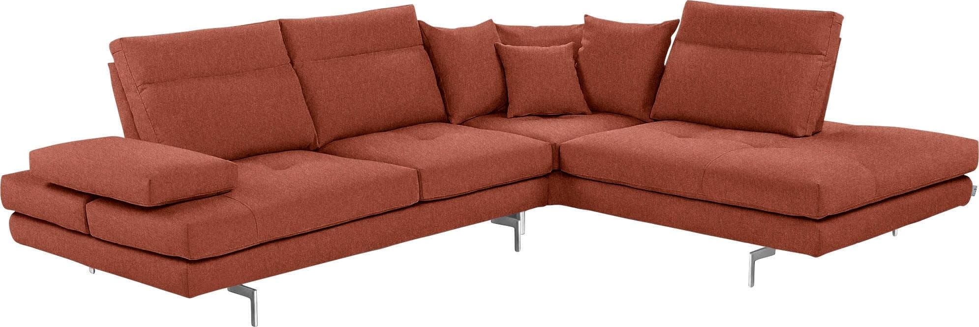 Ecksofa in Rot - Modernes Designsofa