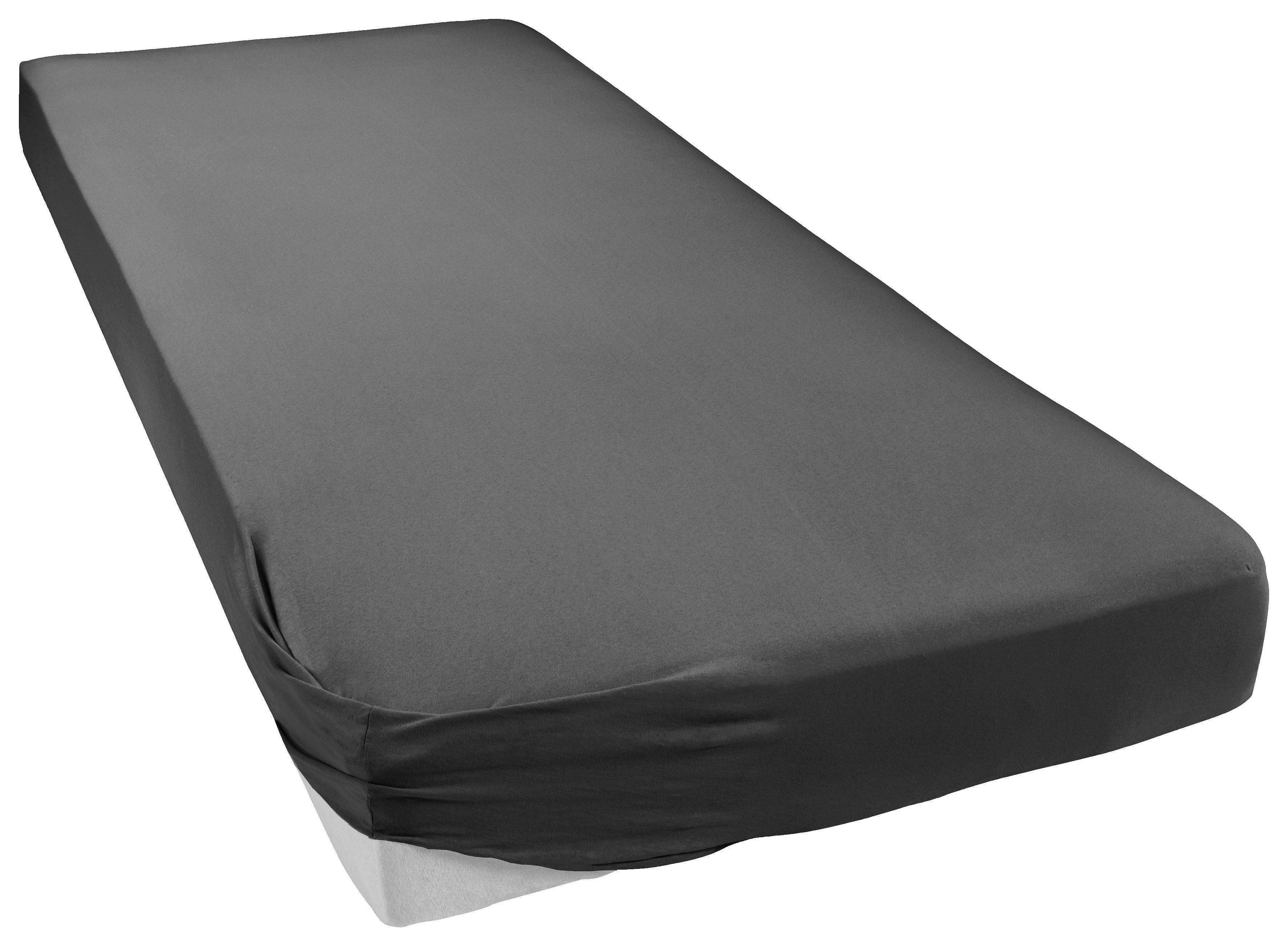 BELLANA Spannbettlaken Jersey Grau Anthrazit für Boxspringbetten