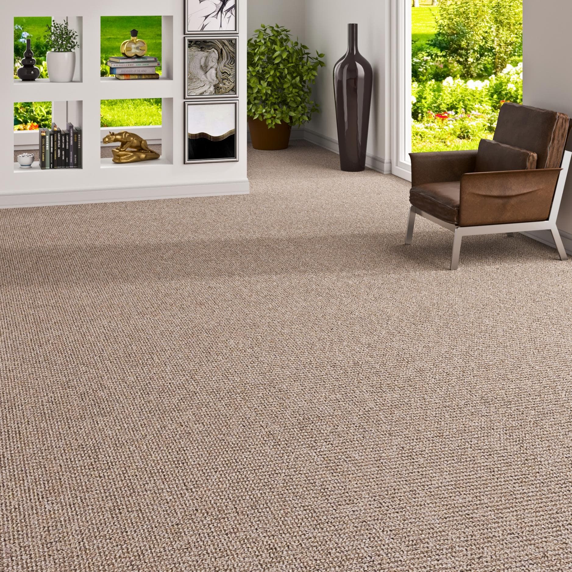 MY HOME Teppichboden Ruva Schlinge Grau