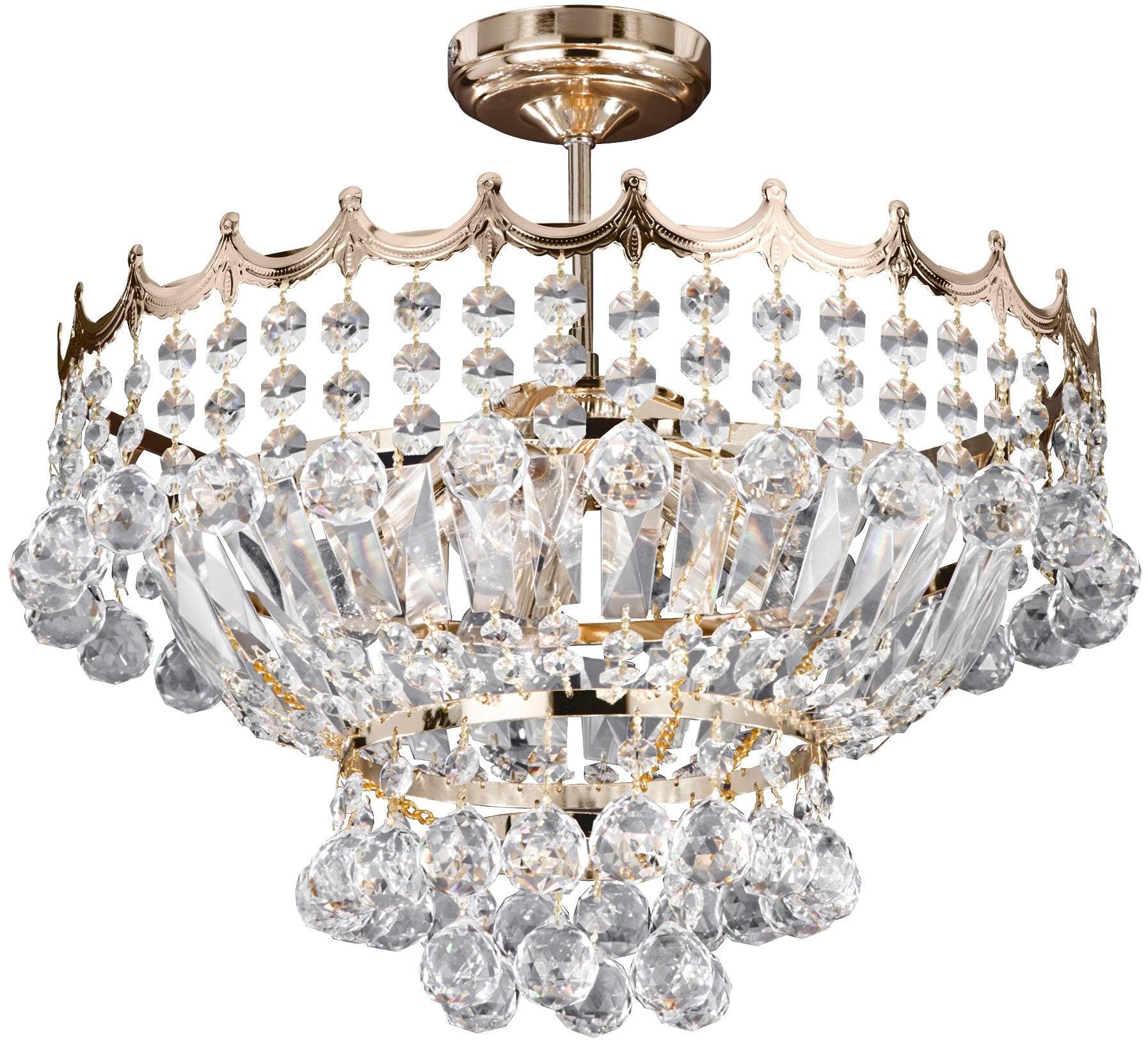 Searchlight Kronleuchter Deckenleuchte Versailles 5-flammig Gold