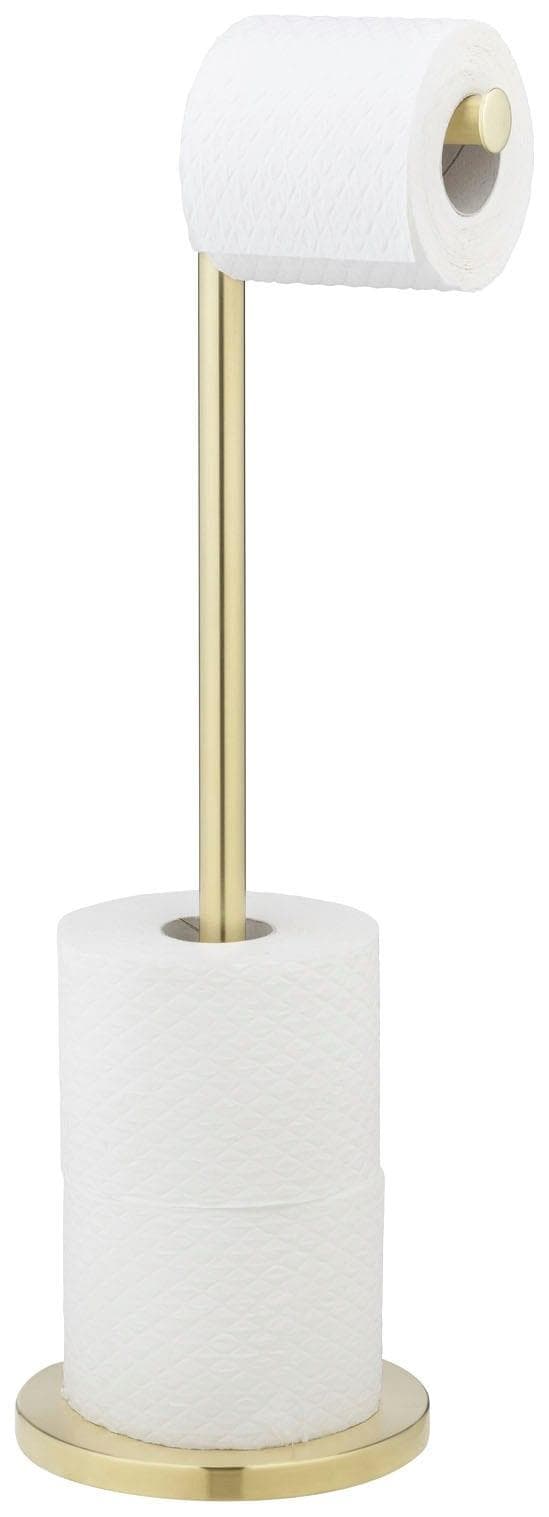 WENKO Toilettenpapierhalter 2in1 aus Edelstahl Gold