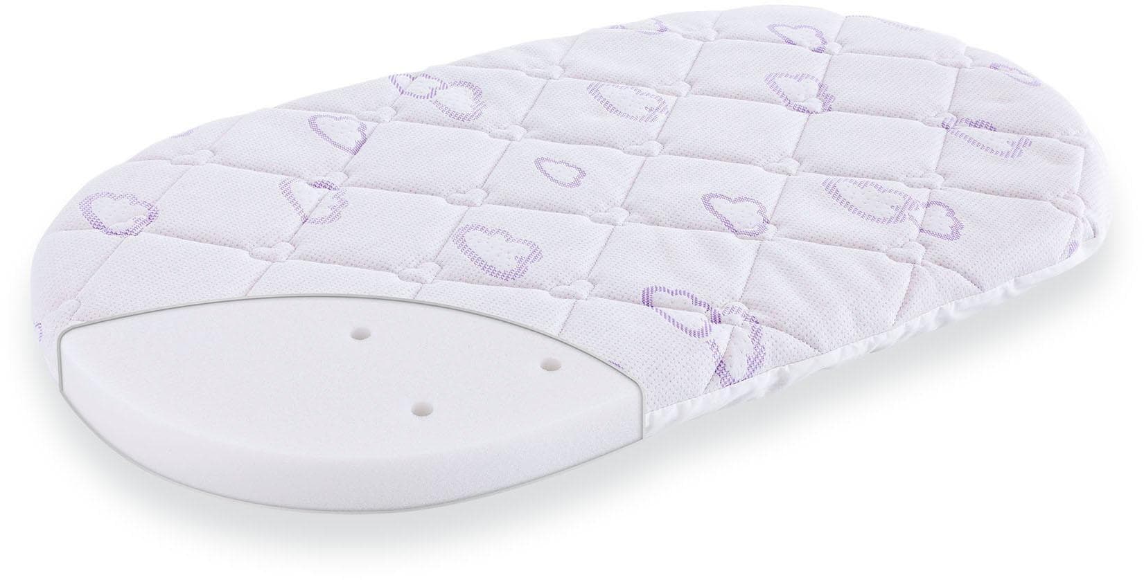 TRÄUMELAND Babymatratze Sleepy Weiß 28x73cm
