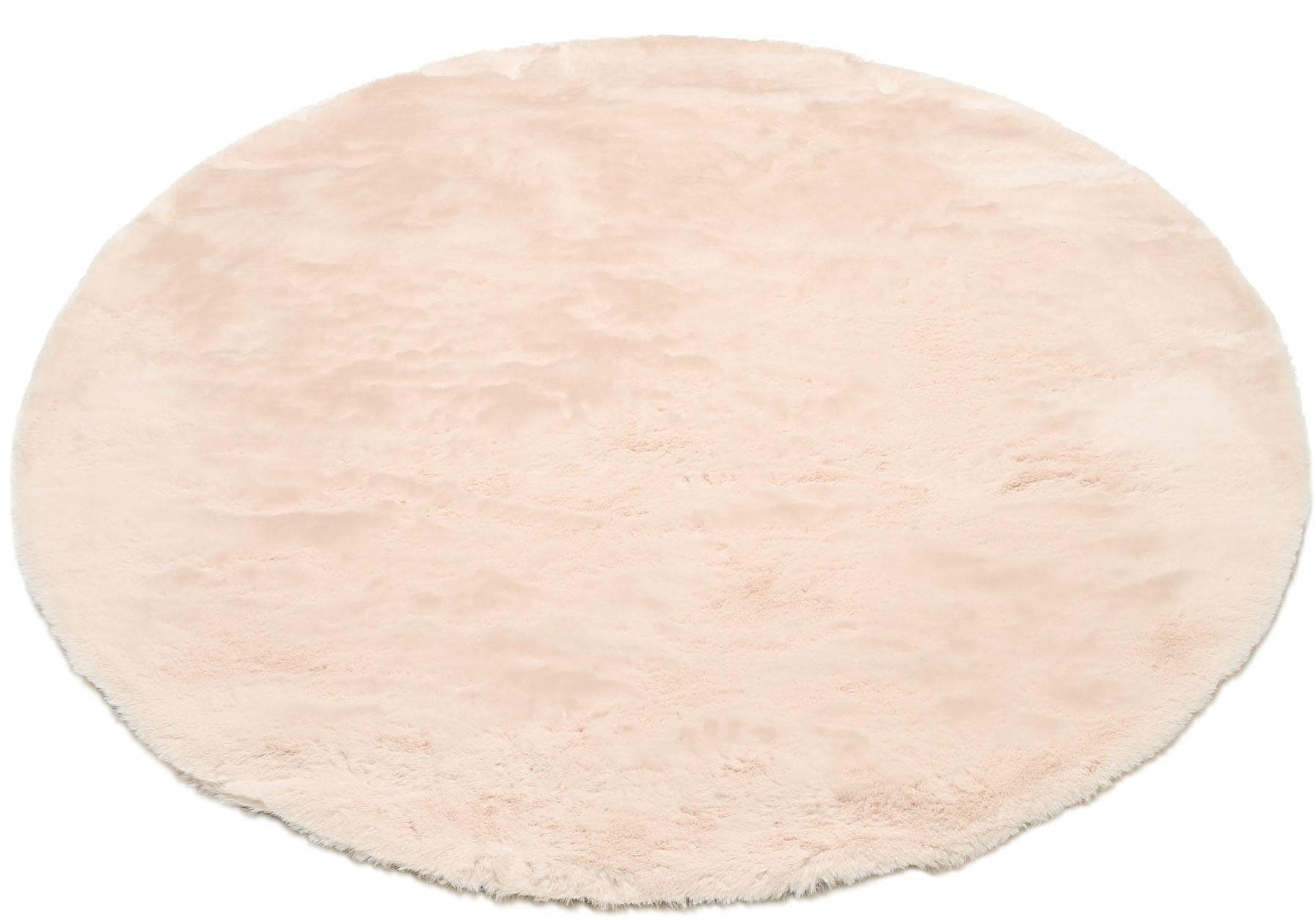 OCI Teppich NINI SOFT Rosa Hochflor 80cm Rund