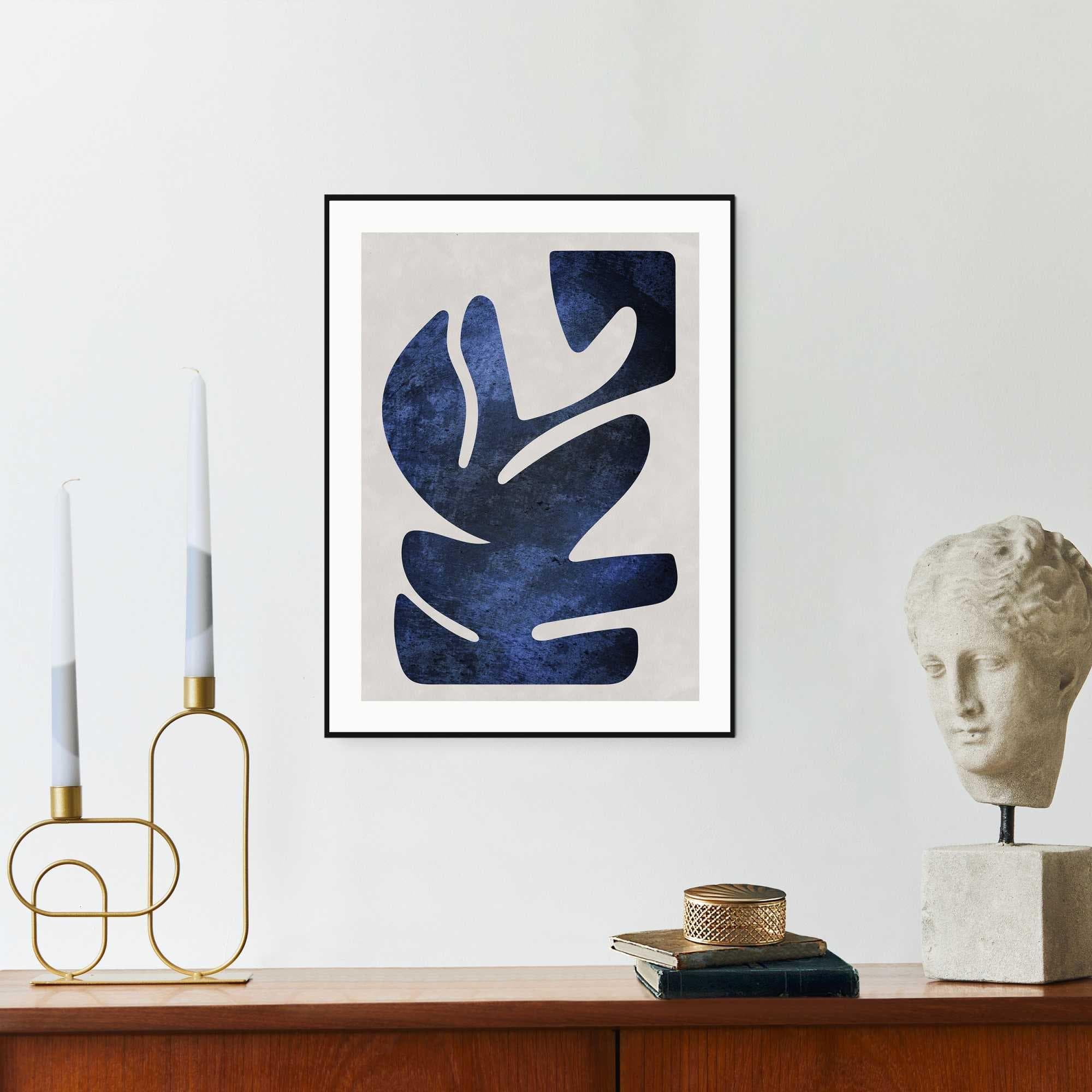Bild mit Rahmen REINDERS Resemblance Blue Blau Holzwerkstoff