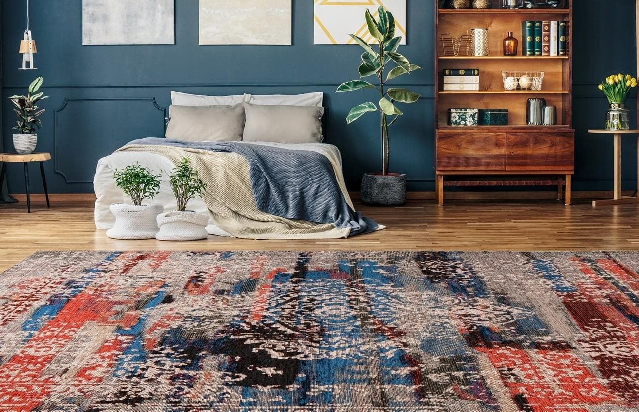 PADIRO Teppich Charme 425 Vintage Bunt Rot Flachgewebe