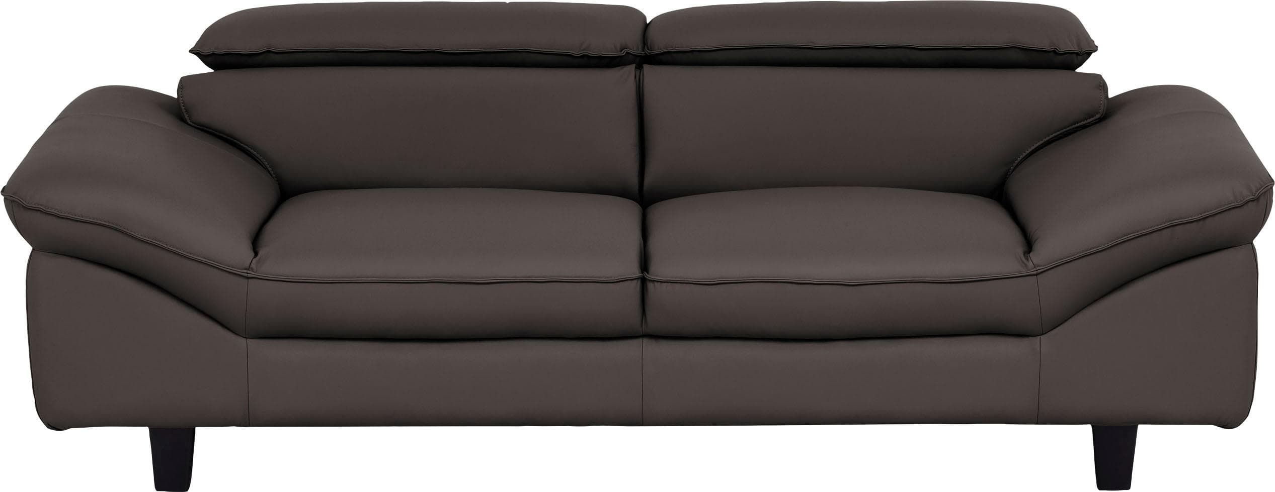 HOME AFFAIRE Pilot 2-Sitzer Sofa Cacao Leder mit Kopfteilverstellung