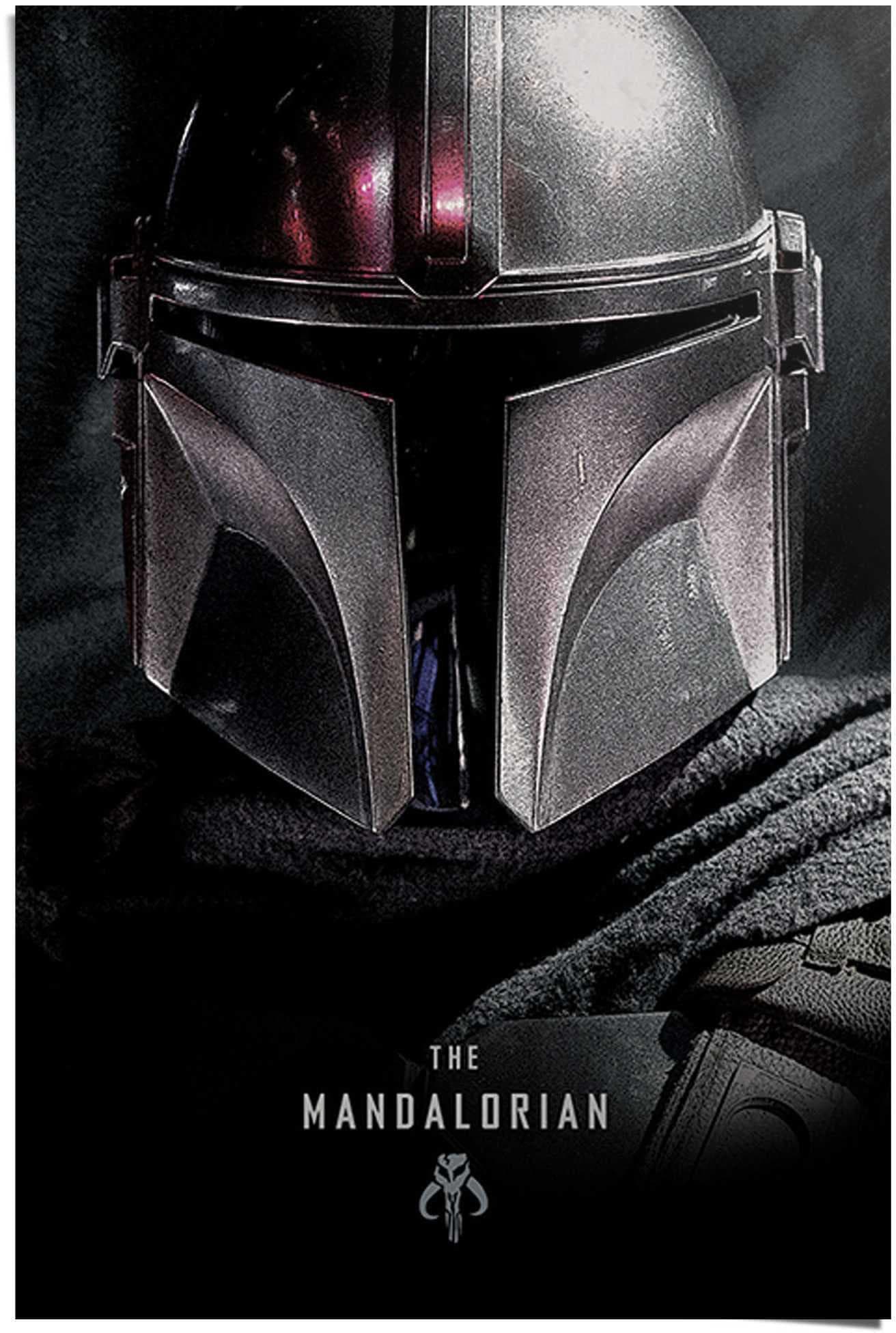 Reinders Poster The Mandalorian Star Wars Dark Side Baby Yoda Schwarz