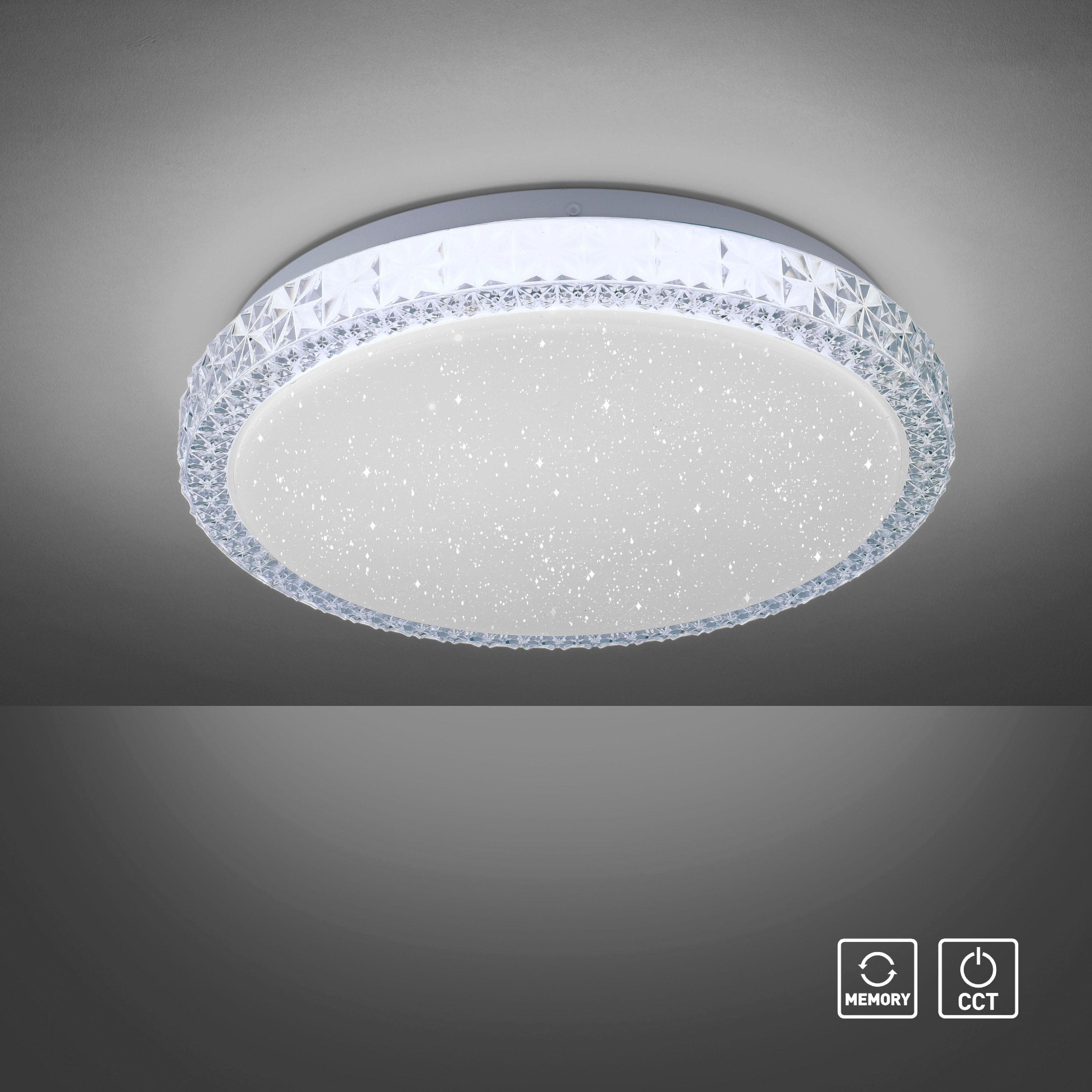 JUST LIGHT Deckenleuchte FRIDA Transparent CCT Memory LED