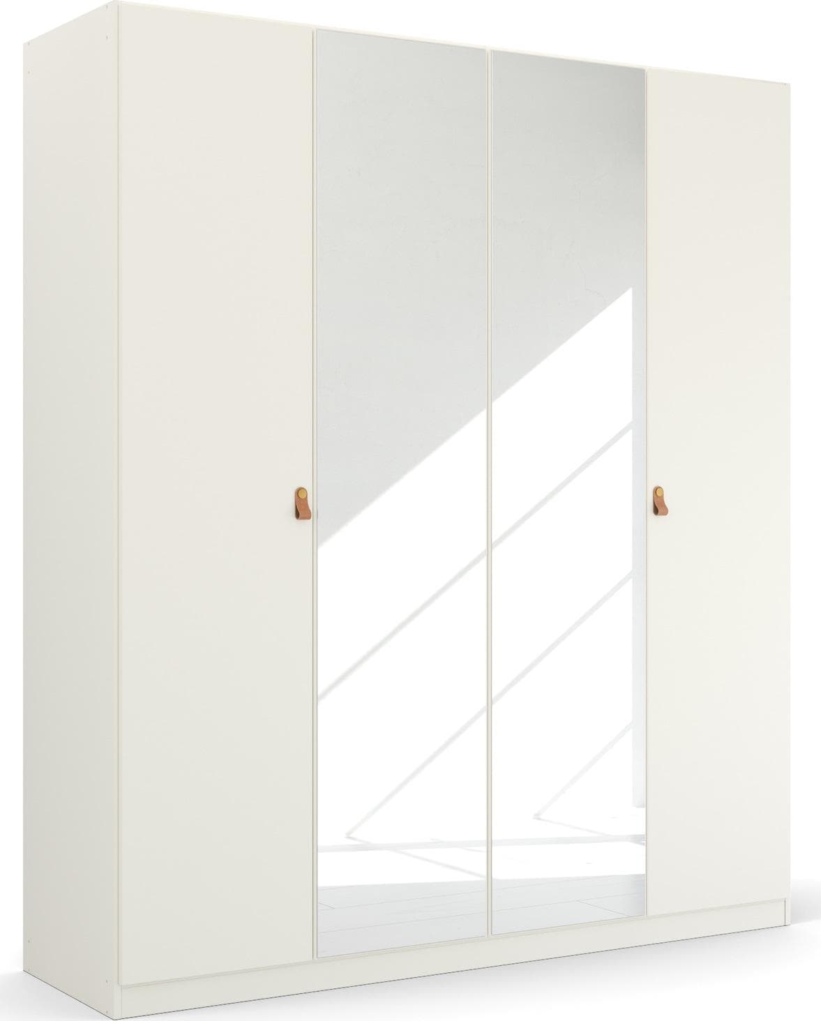 Rauch Drehtürenschrank HOMEY BY QUADRA SPIN Weiß mit Spiegel