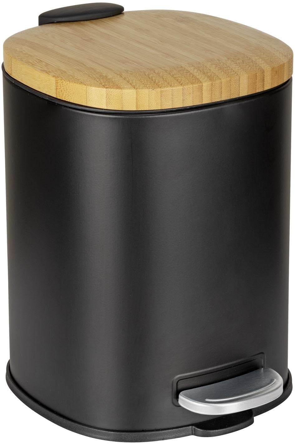 WENKO Kosmetikeimer Fianema Bambus Edelstahl Schwarz