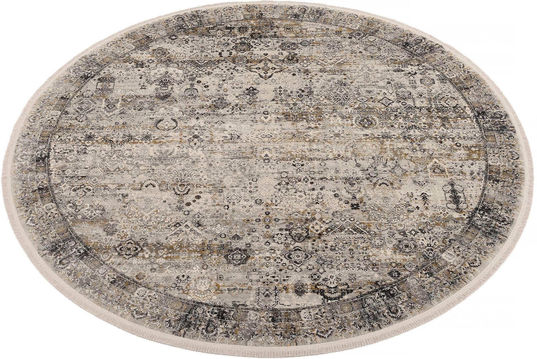OCI Teppich BESTSELLER TADI Grau Gold Vintage 3D-Effekt