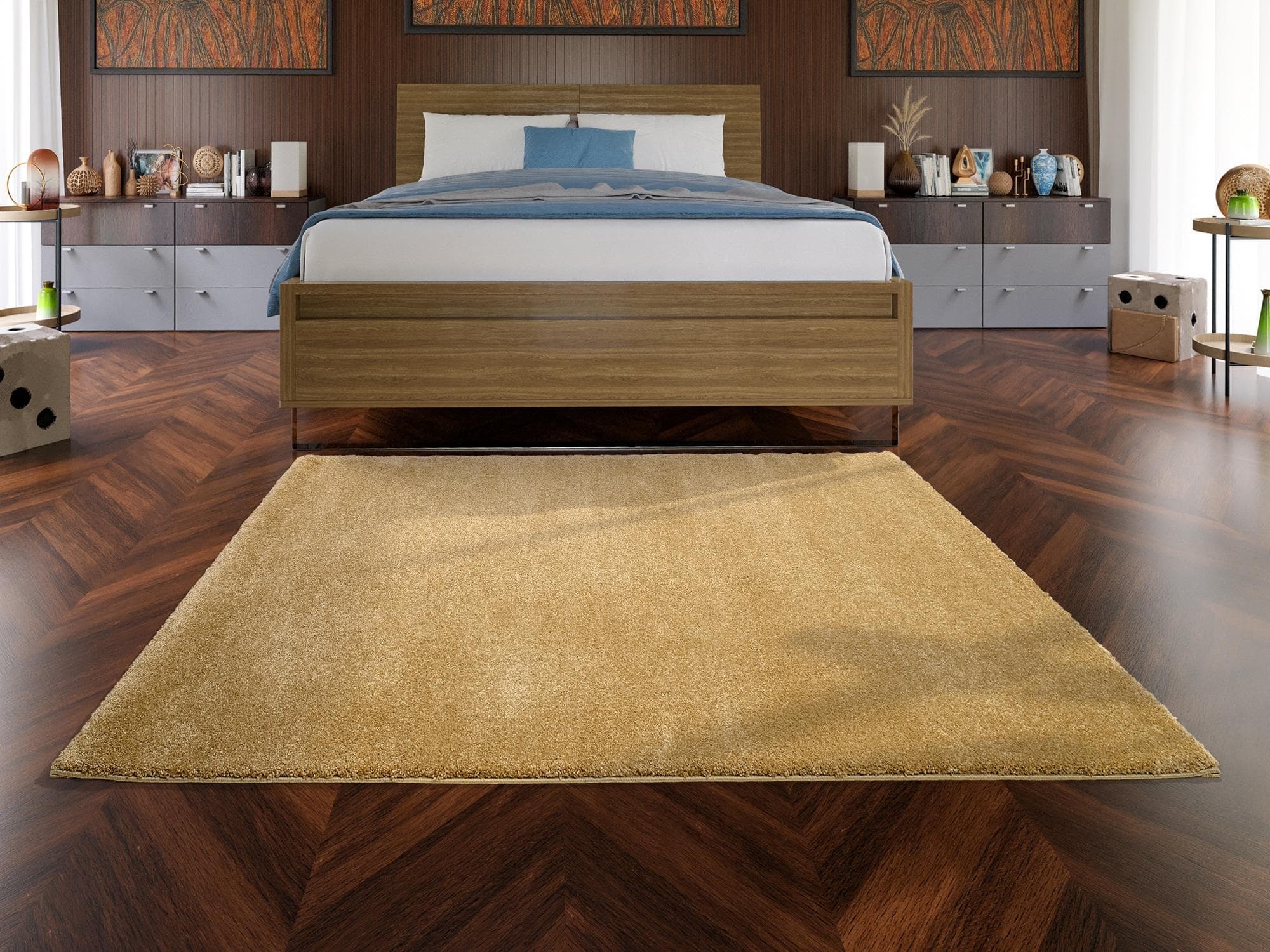 OCI Teppich NEW VILLA MELANGE Gold Meliert Polypropylen Shaggy