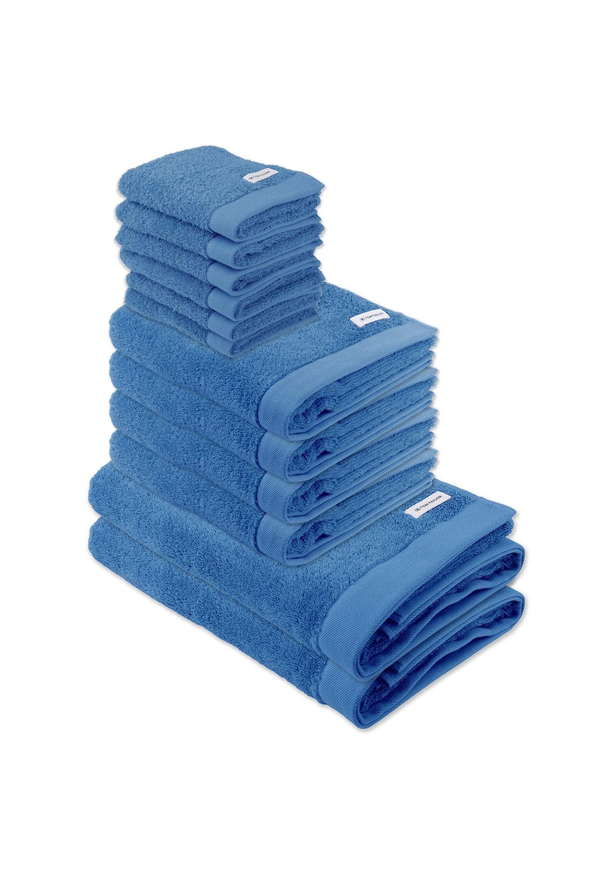 TOM TAILOR Handtuch Color Bath 12er Pack Blau Frottier