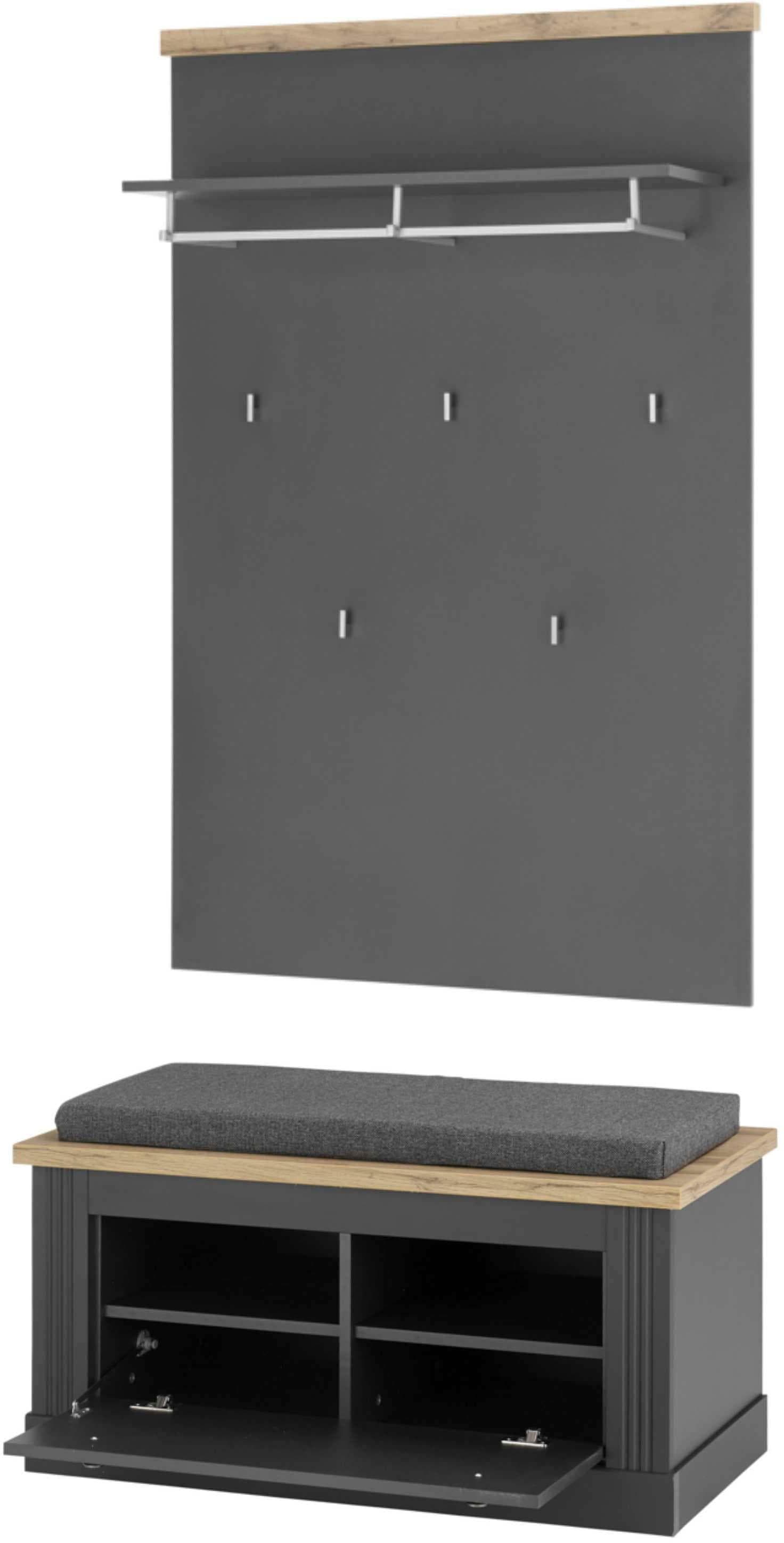 OTTO HOME WESTMINSTER Garderoben-Set Grau Braun Landhausstil