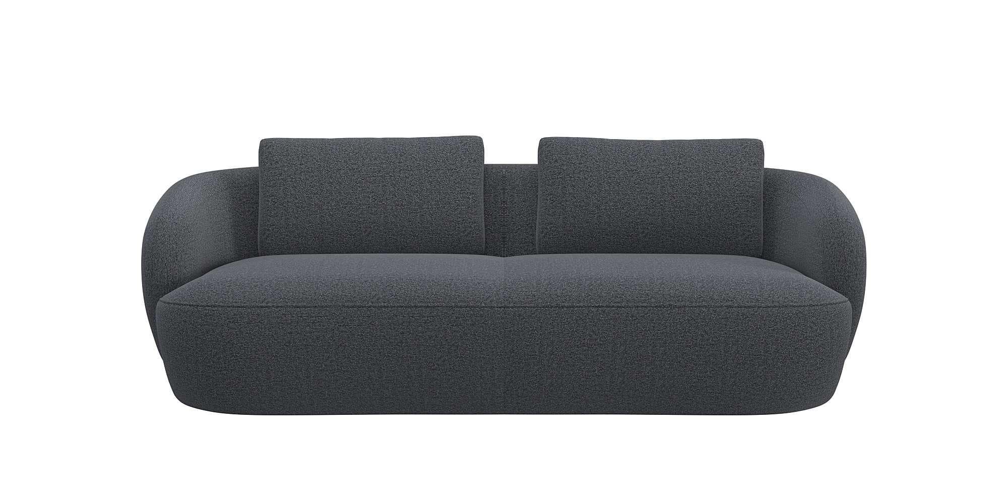 FLEXLUX Torino 3-Sitzer Sofa Grau Anthrazit Modernes Design