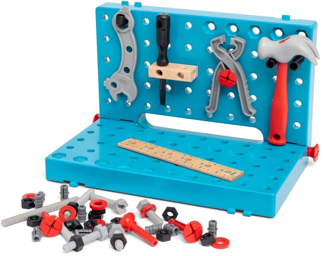 BRIO Builder Werkbank-Koffer türkis-blau 64-teiliges Spielzeugset