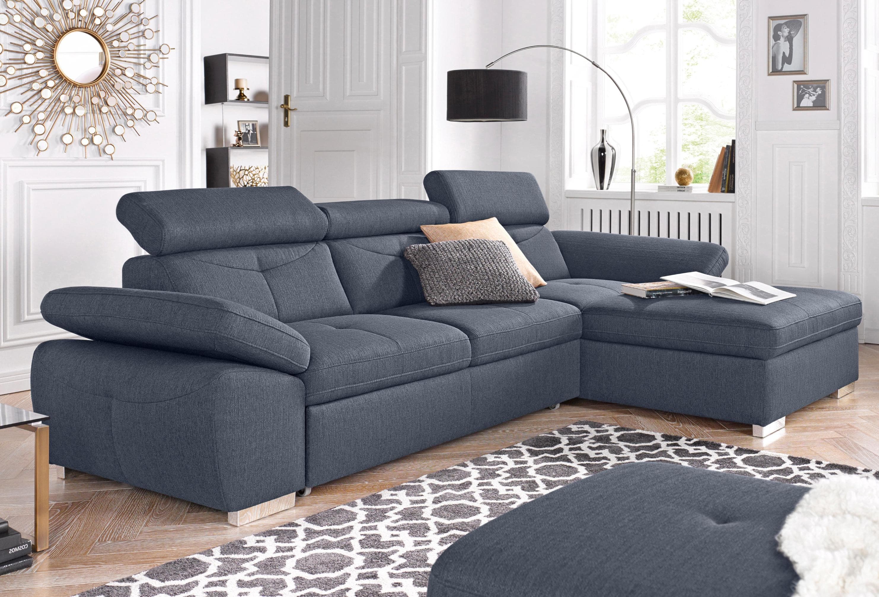 EXXPO Ecksofa Fashion Spring mit Bettfunktion und Verstellfunktion