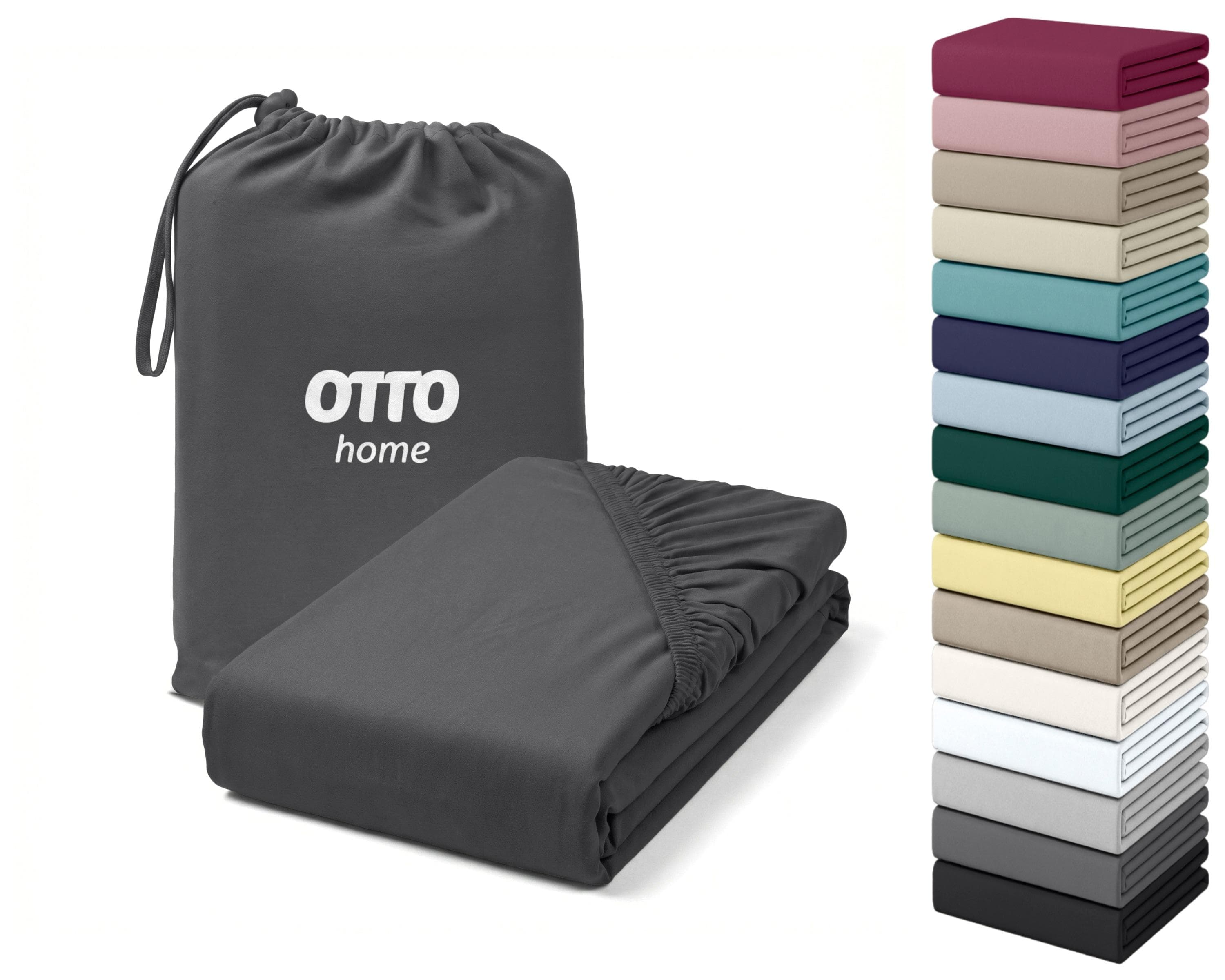 Spannbettlaken OTTO HOME Cremona Anthrazit Single-Jersey