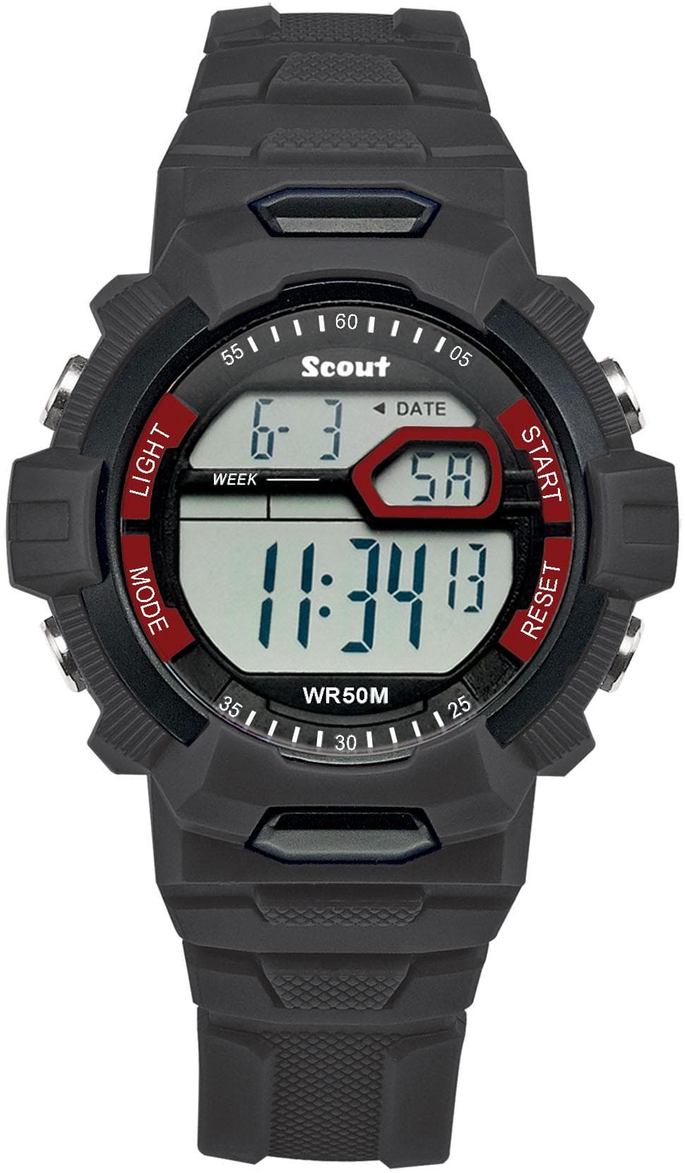 Scout Chronograph "The Digi" Armbanduhr Schwarz Digital