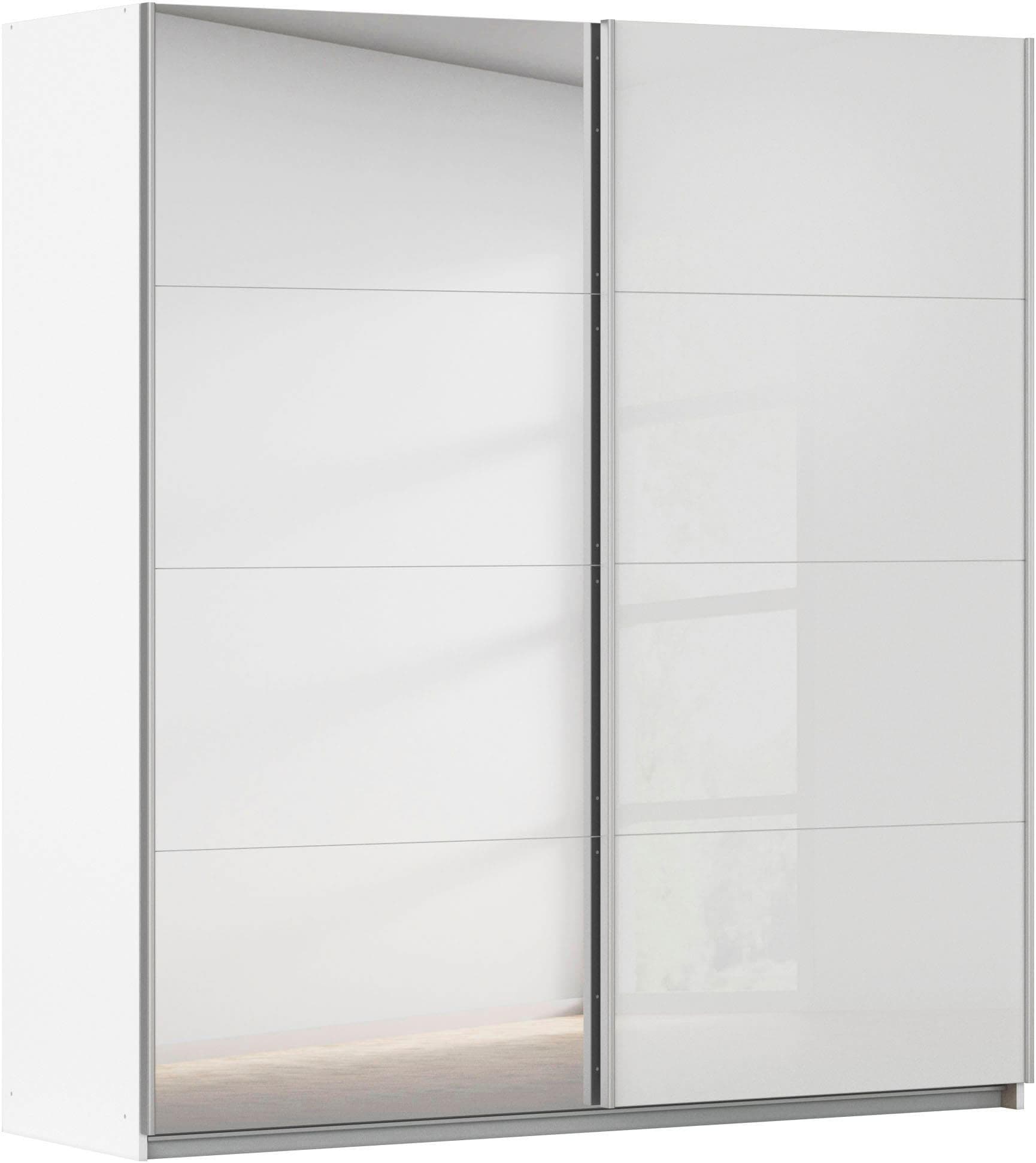 Rauch Schwebetürenschrank Subito Weiß Spiegel Weißglas